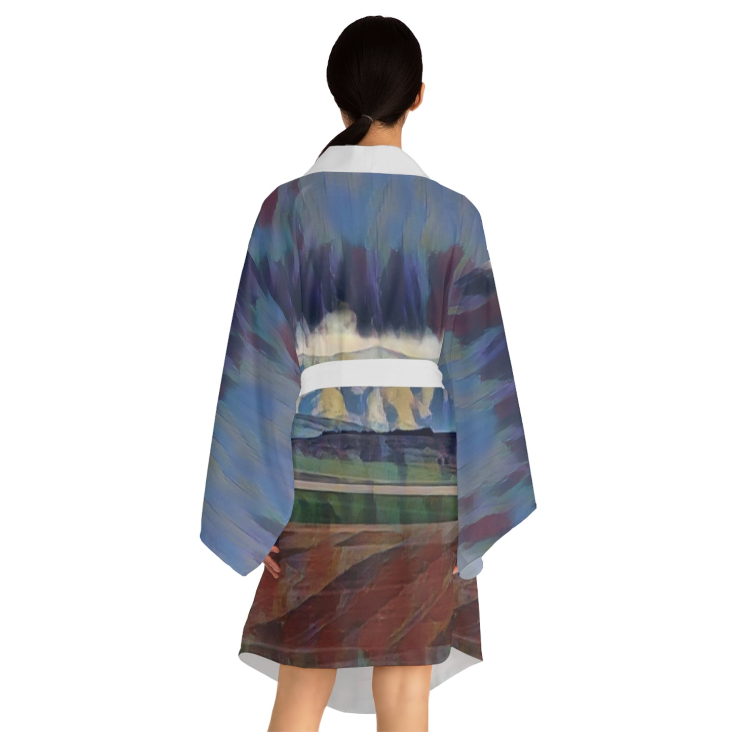 Long Sleeve Kimono Robe (AOP) ... On-The-Prairie .. "The Storm Is Brewing" ... Central Idaho: November 2023 ... Original Works ...