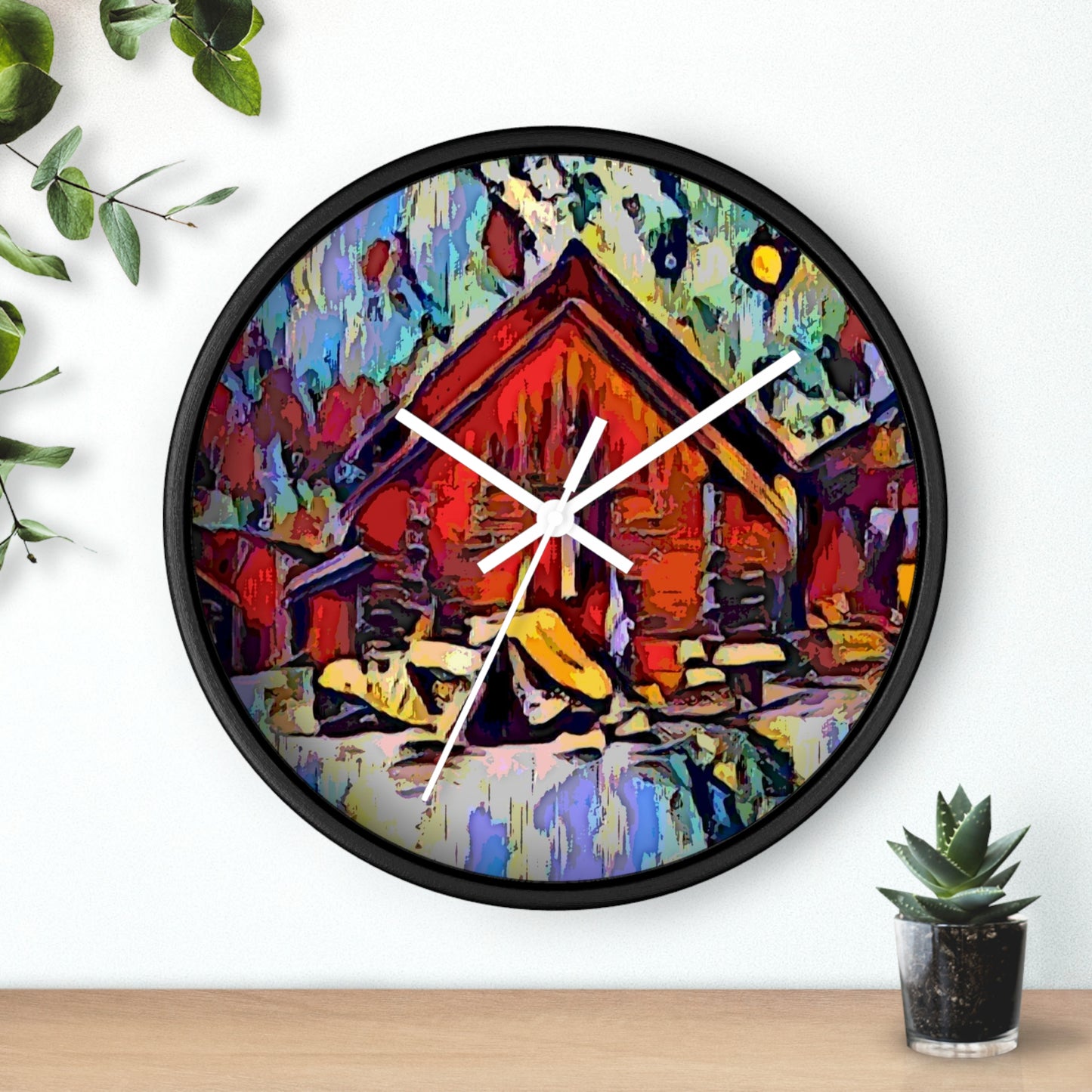 Wall Clock ... A Very Abstract "Mountain Winter Scene" ... Original Works. Copyright Phot's Photo_LODA: Les Objets D'Art. December 2023 ...