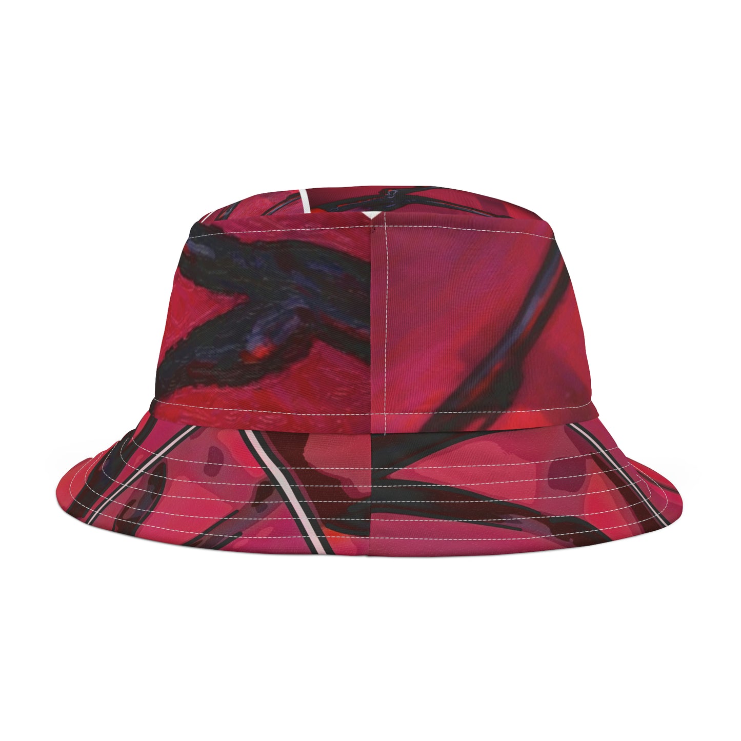 Bucket Hat (AOP) ... Red: ... "The Color & Seductor Of Passion!" ... Original Works ...