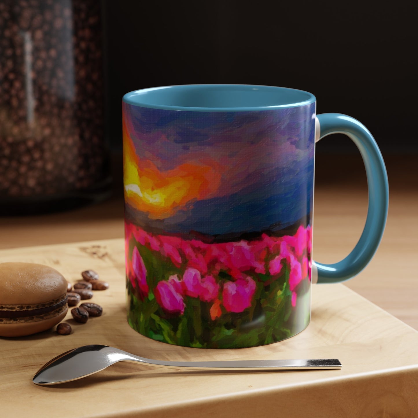 Accent Coffee Mug (11, 15oz) ... Skagit Valley Tulips ... Skagit Valley, Washington ... Family Archives ... Original Works ... Circa 1980's ...
