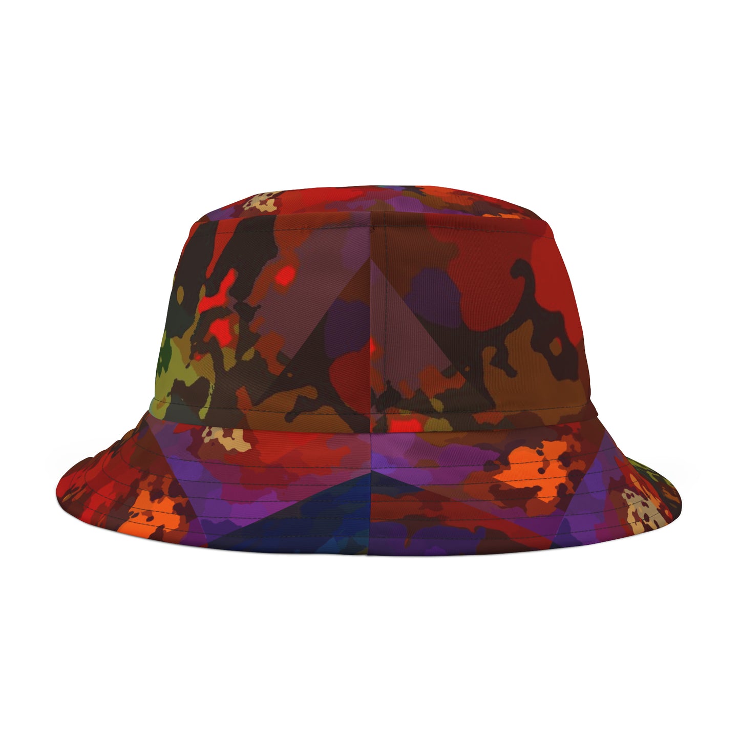 Bucket Hat (AOP) ... Abstract "Parisian Street-Scene & Nightlife Gaiety" ... 'In-The-Rain' ... Original Works ...