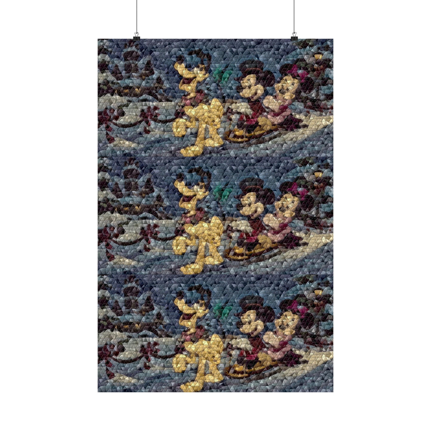 Matte Vertical Posters ... Mickey_N_Minnie Mouse & Pluto ... "A Winter Sleigh Ride" ... Original Works. Winter 2023 ...