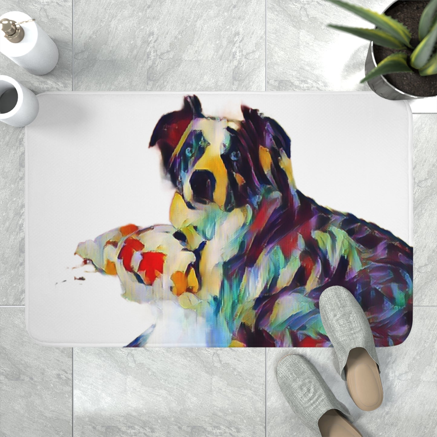 Memory Foam Bath Mat ... Ozzy-Hippensteel ... "Don't Cry Now ... Dry-Your-Eyes ... On-The-Wind". Original Works. May 2023.