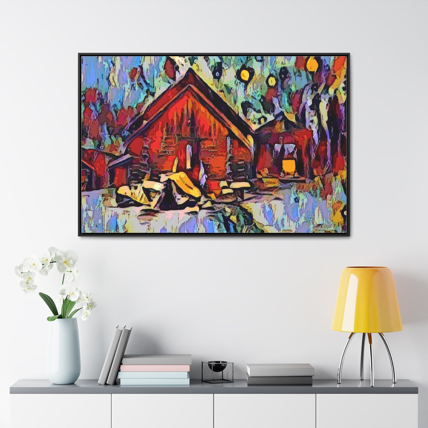 Gallery Canvas Wraps, Horizontal Frame ... A Very Abstract "Mountain Winter Scene" ... Original Works. Copyright Phot's Photo_LODA: Les Objets D'Art. December 2023 ...