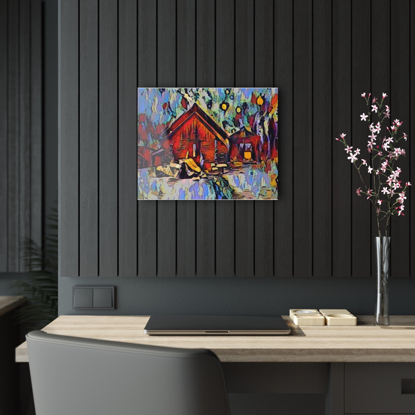 Acrylic Prints ... A Very Abstract "Mountain Winter Scene" ... Original Works. Copyright Phot's Photo_LODA: Les Objets D'Art. December 2023 ...