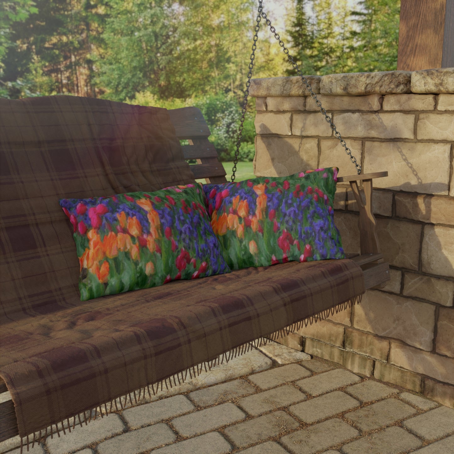 Outdoor Pillows ... Skagit Valley Tulips ... Skagit Valley, Washington ... Family Archives ... Original Works ... Circa 1980's ...