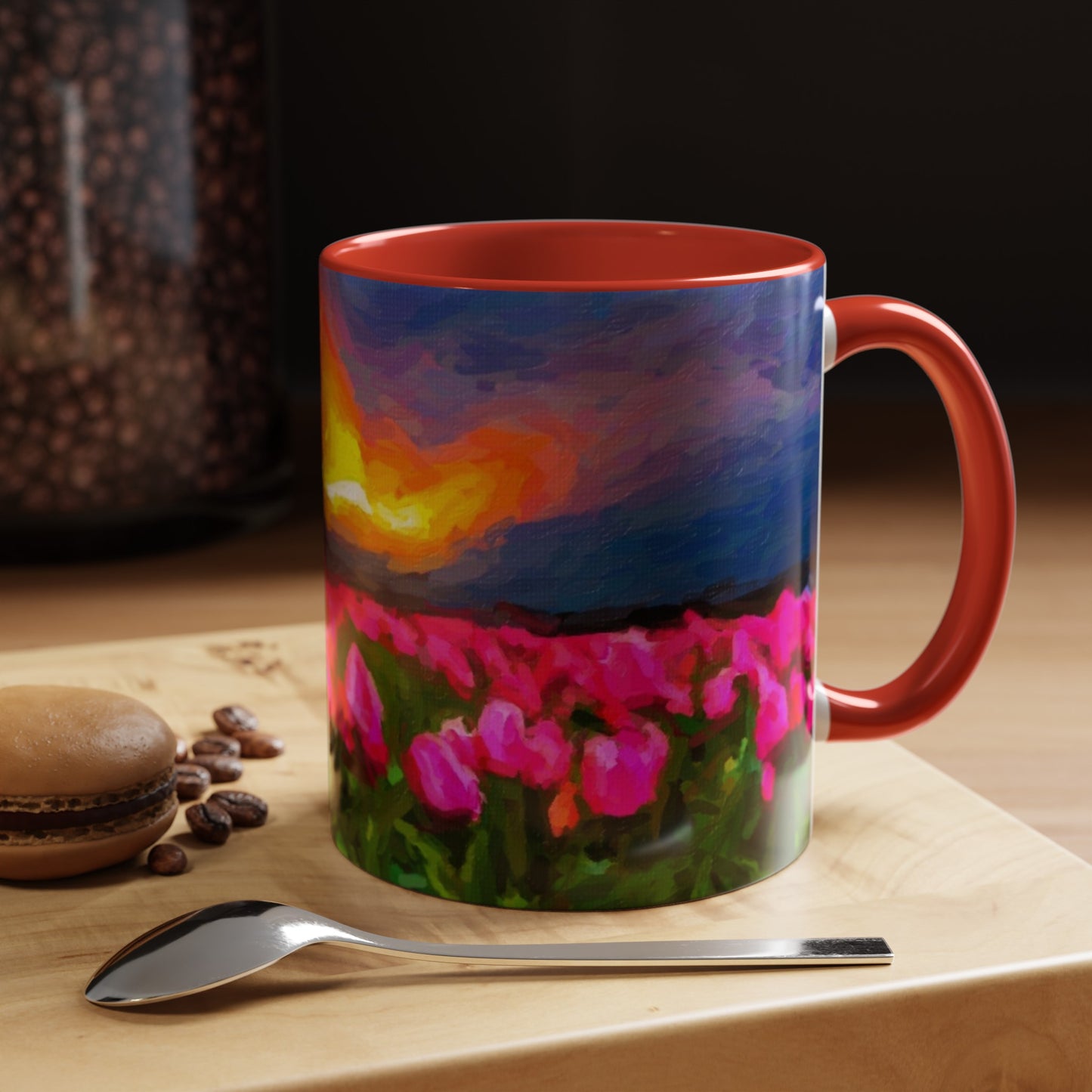 Accent Coffee Mug (11, 15oz) ... Skagit Valley Tulips ... Skagit Valley, Washington ... Family Archives ... Original Works ... Circa 1980's ...