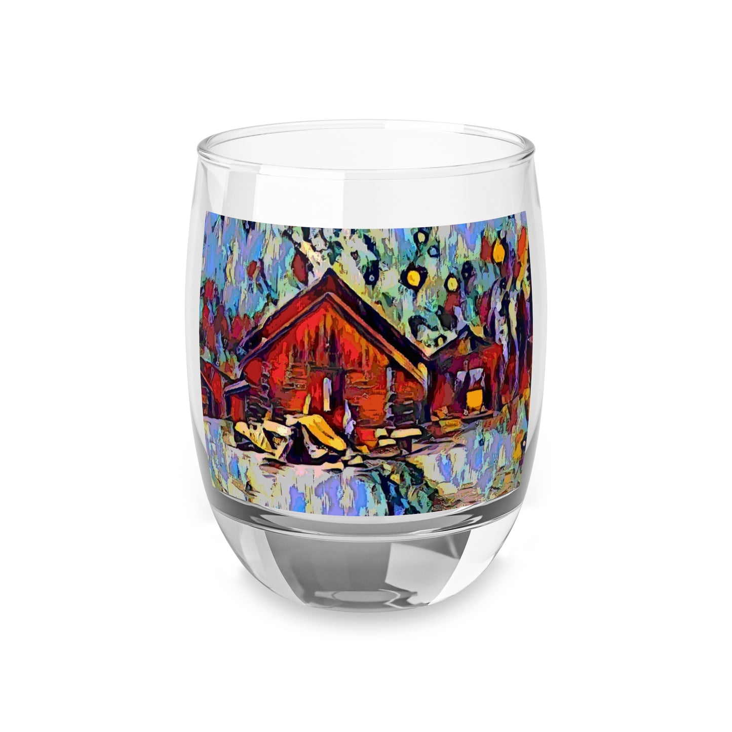 Whiskey Glass ... A Very Abstract "Mountain Winter Scene" ... Original Works. Copyright Phot's Photo_LODA: Les Objets D'Art. December 2023 ...