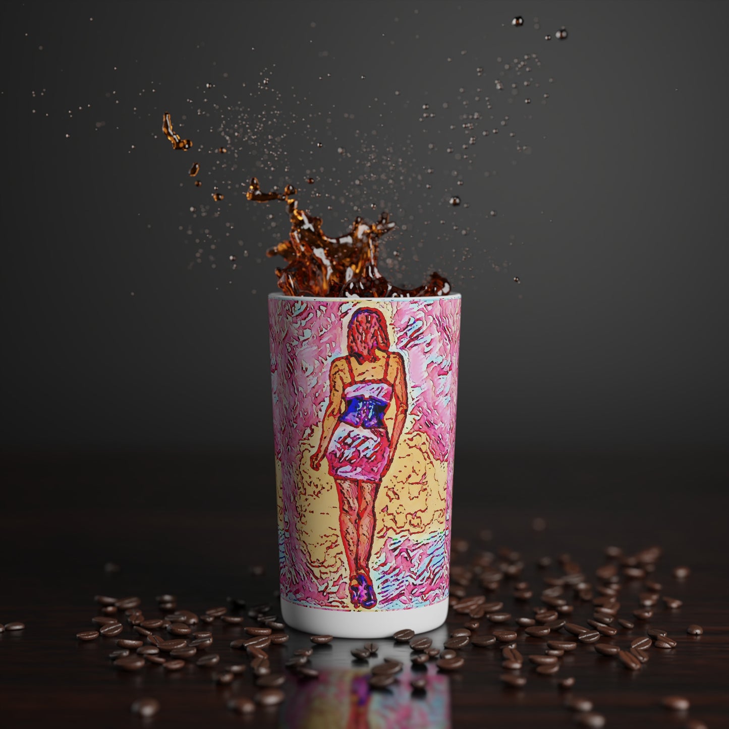 Conical Coffee Mugs (3oz, 8oz, 12oz) ...  I'll Walk 'A-Hundred-Miles' In Stilettos ... Original Works ... June 2023. Central Idaho, USA ...