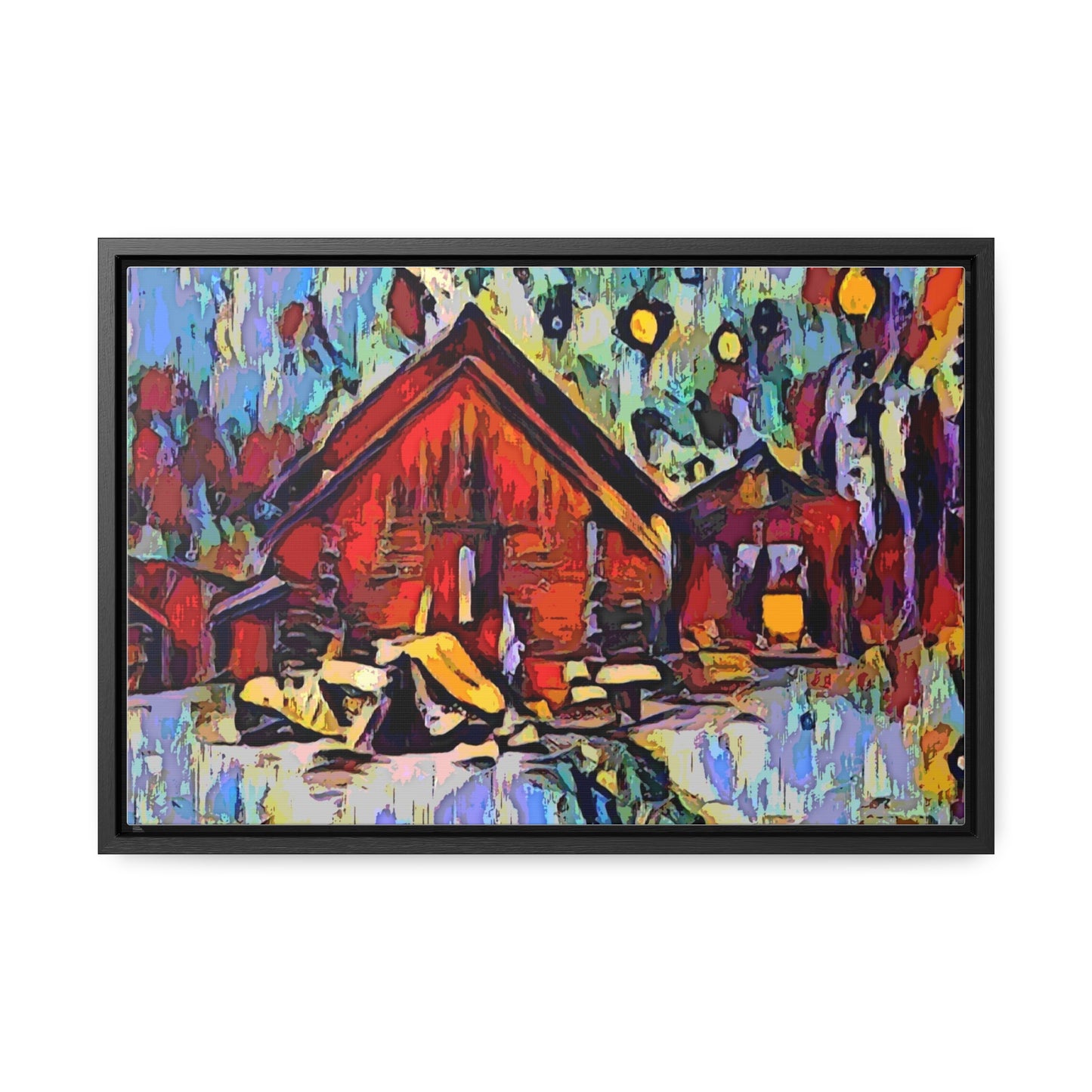 Gallery Canvas Wraps, Horizontal Frame ... A Very Abstract "Mountain Winter Scene" ... Original Works. Copyright Phot's Photo_LODA: Les Objets D'Art. December 2023 ...