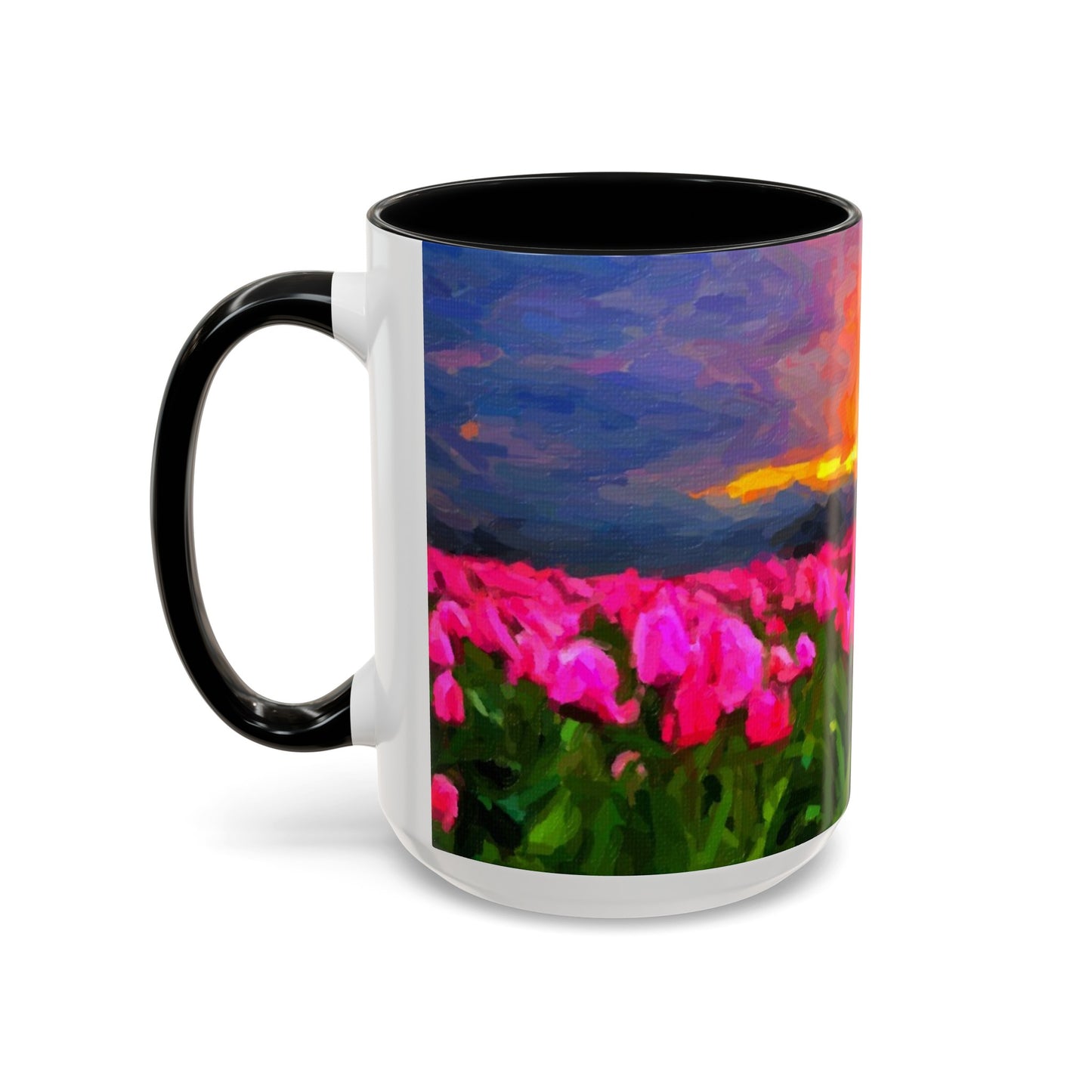 Accent Coffee Mug (11, 15oz) ... Skagit Valley Tulips ... Skagit Valley, Washington ... Family Archives ... Original Works ... Circa 1980's ...