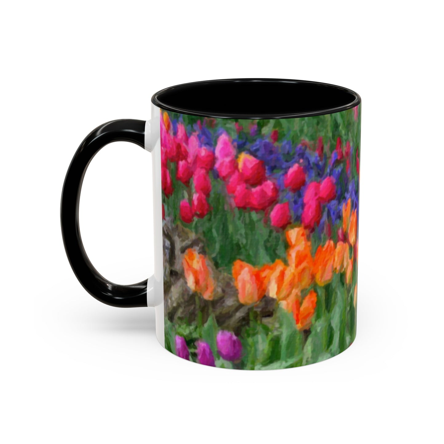 Accent Coffee Mug (11, 15oz) ... Skagit Valley Tulips ... Skagit Valley, Washington ... Family Archives ... Original Works ... Circa 1980's ...