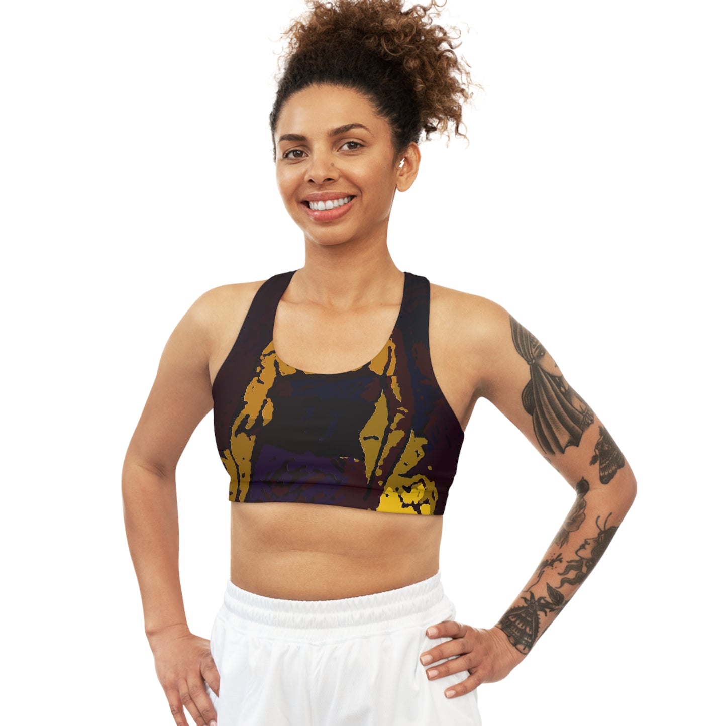 Seamless Sports Bra (AOP) ... I'll Walk 'A-Hundred-Miles' In Stilettos ... Original Works ... June 2023. Central Idaho, USA ...