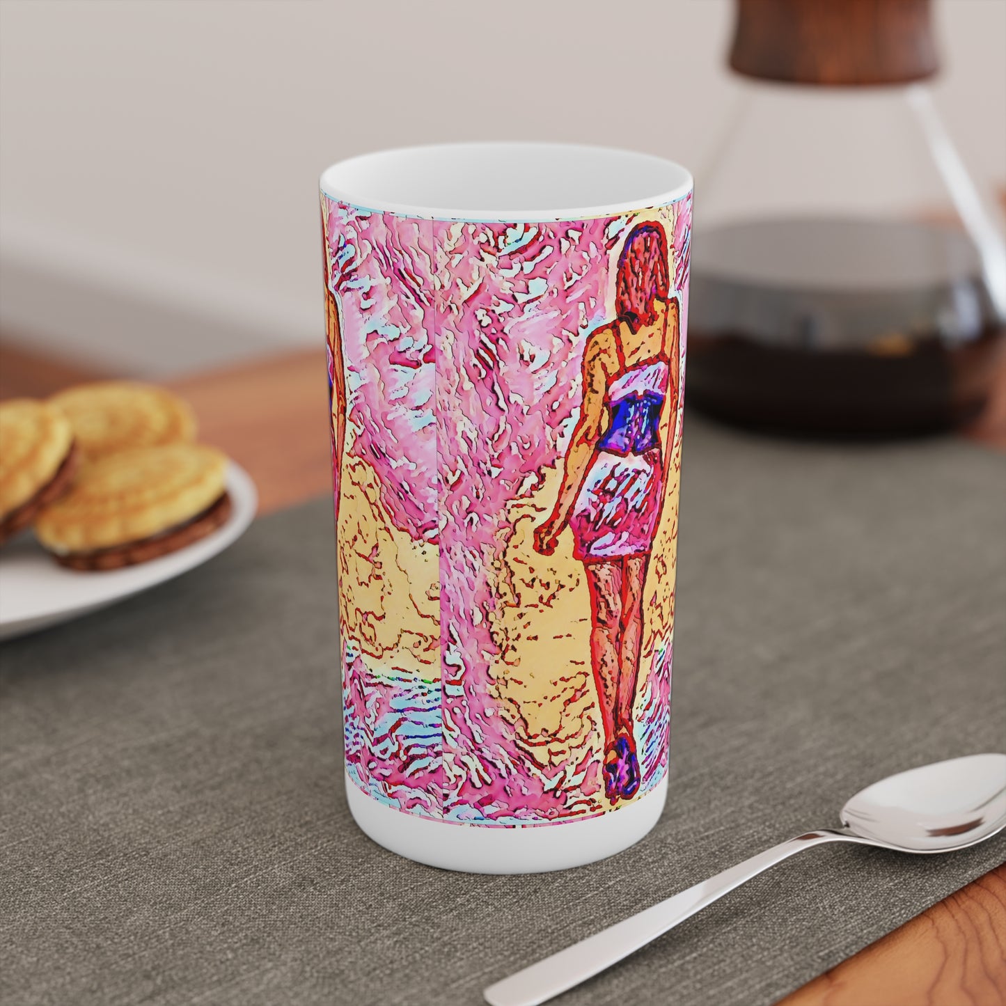 Conical Coffee Mugs (3oz, 8oz, 12oz) ...  I'll Walk 'A-Hundred-Miles' In Stilettos ... Original Works ... June 2023. Central Idaho, USA ...