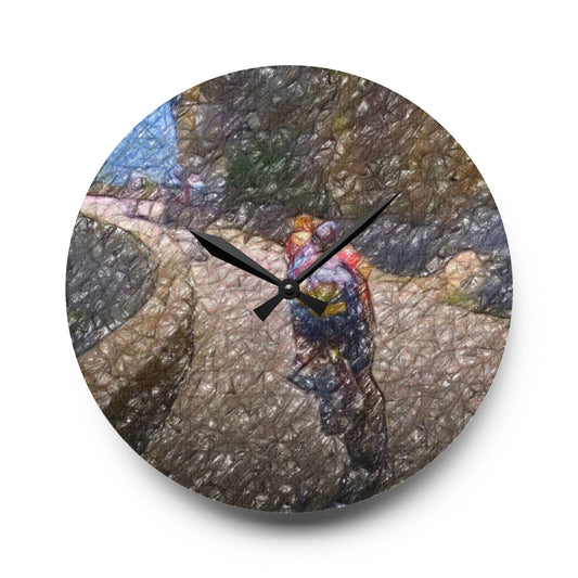 Acrylic Wall Clock ... TDF: Tour-de-France: Stage_2 ... En-Italia ... (Italian-Alps)... Col-de-Turini ... Original Works ... July 2024 ...