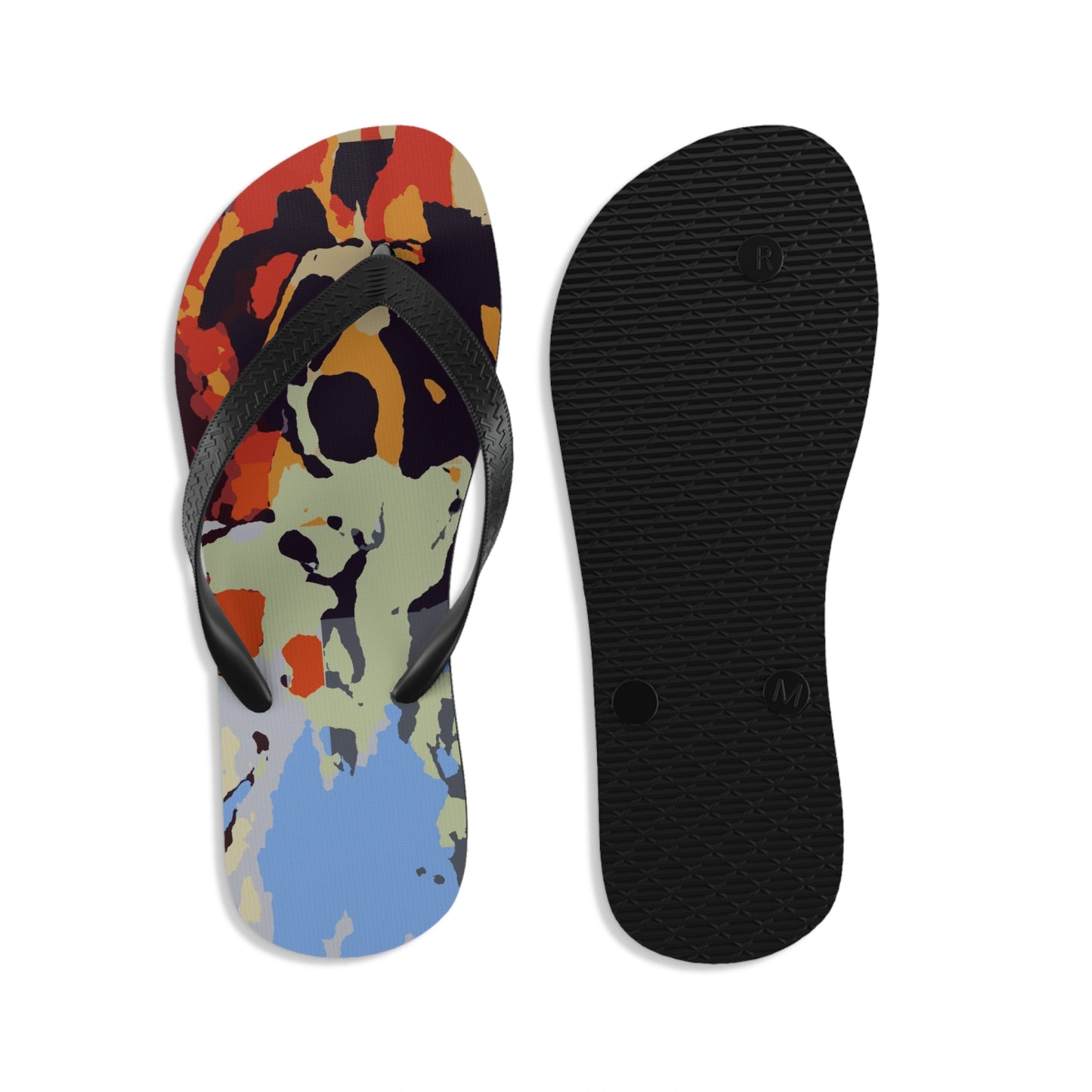 Unisex Flip-Flops ... Ozzie-Hippensteel ... "Don't Cry Now ... Dry-Your_Eyes ... On The Wind". Oriignal Works. May 2023.