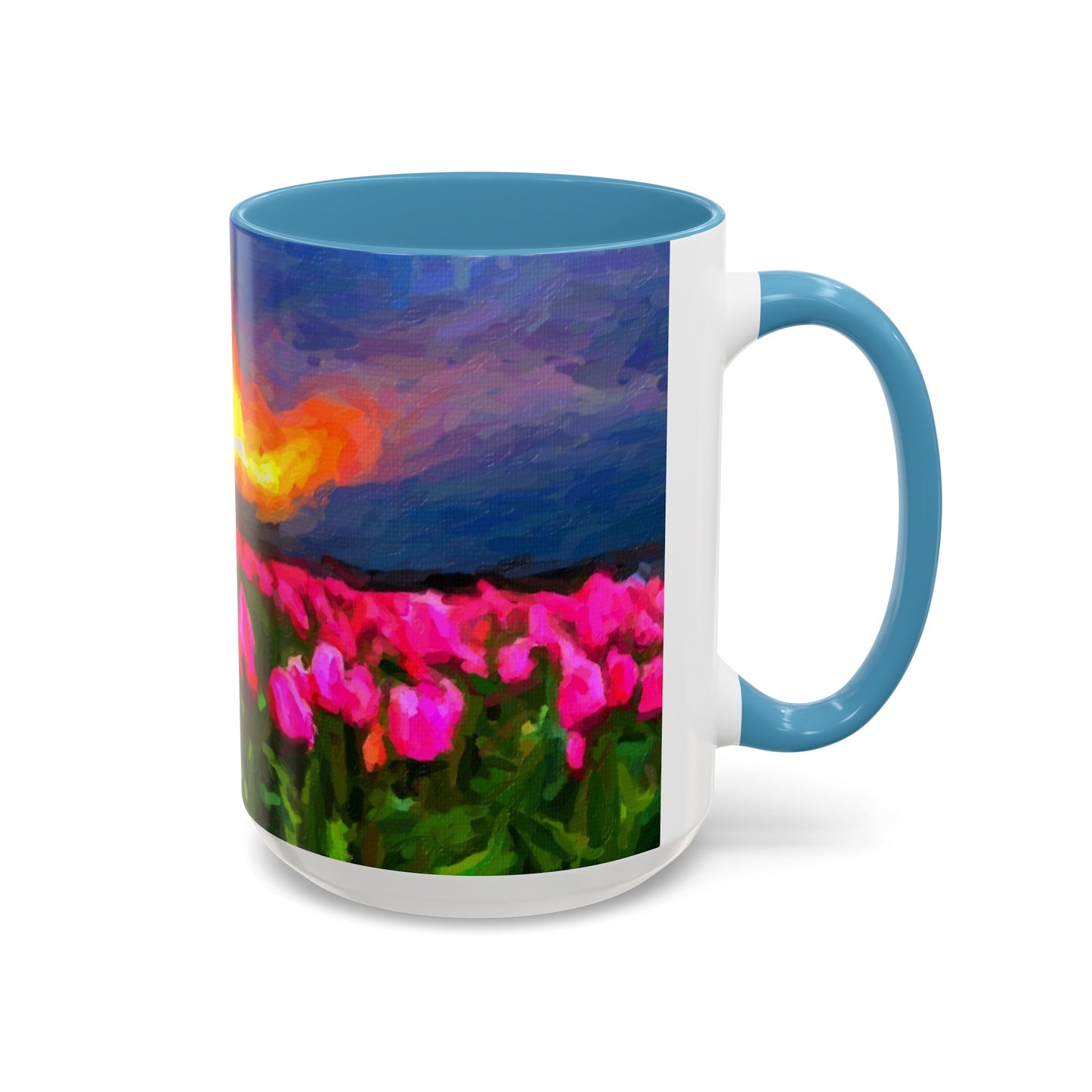 Accent Coffee Mug (11, 15oz) ... Skagit Valley Tulips ... Skagit Valley, Washington ... Family Archives ... Original Works ... Circa 1980's ...