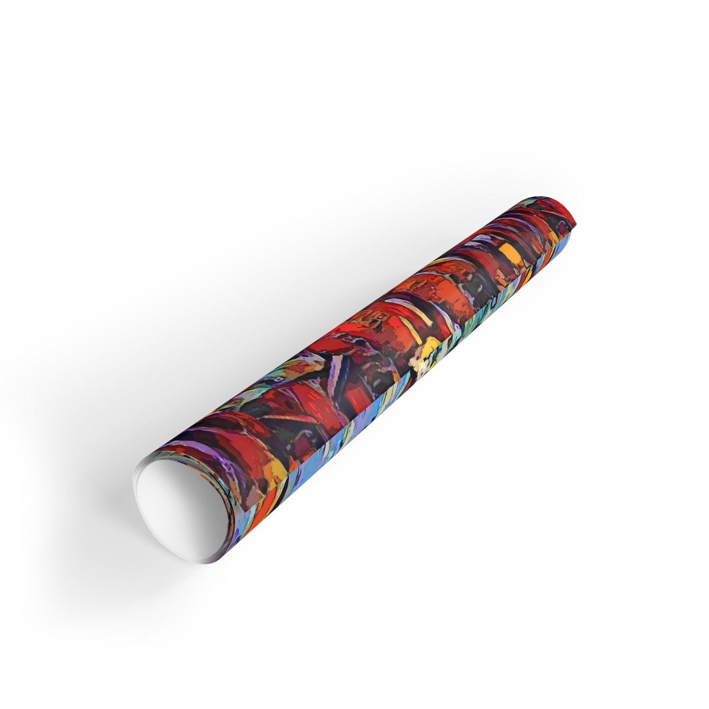 Gift Wrapping Paper Rolls, 1pc ... A Very Abstract "Mountain Winter Scene" ... Original Works. Copyright Phot's Photo_LODA: Les Objets D'Art. December 2023 ...