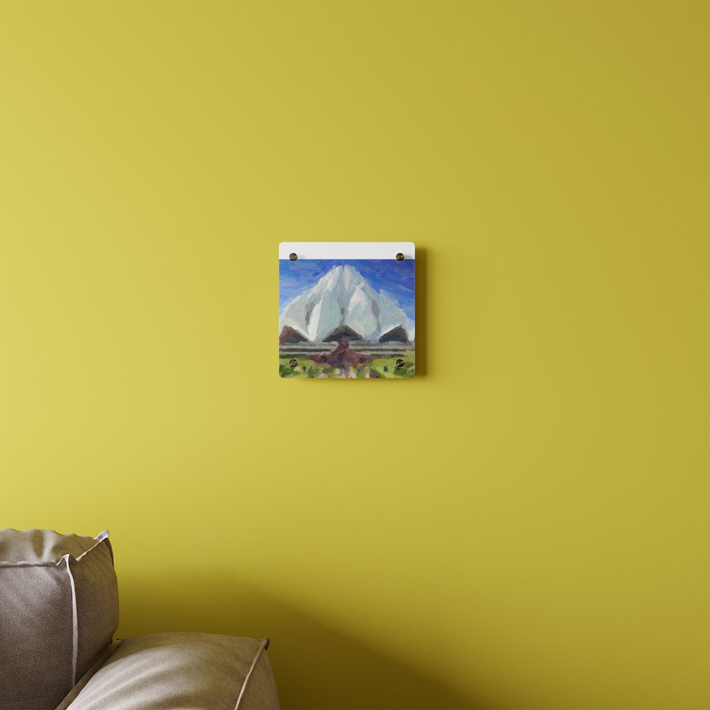 Acrylic Wall Art Panels ... Bahai'i-House-Of-Worship ... "New Delhi's World-Famous Lotus Temple" ... Original Works ... Delhi, India: Circa 2003-2007 ...