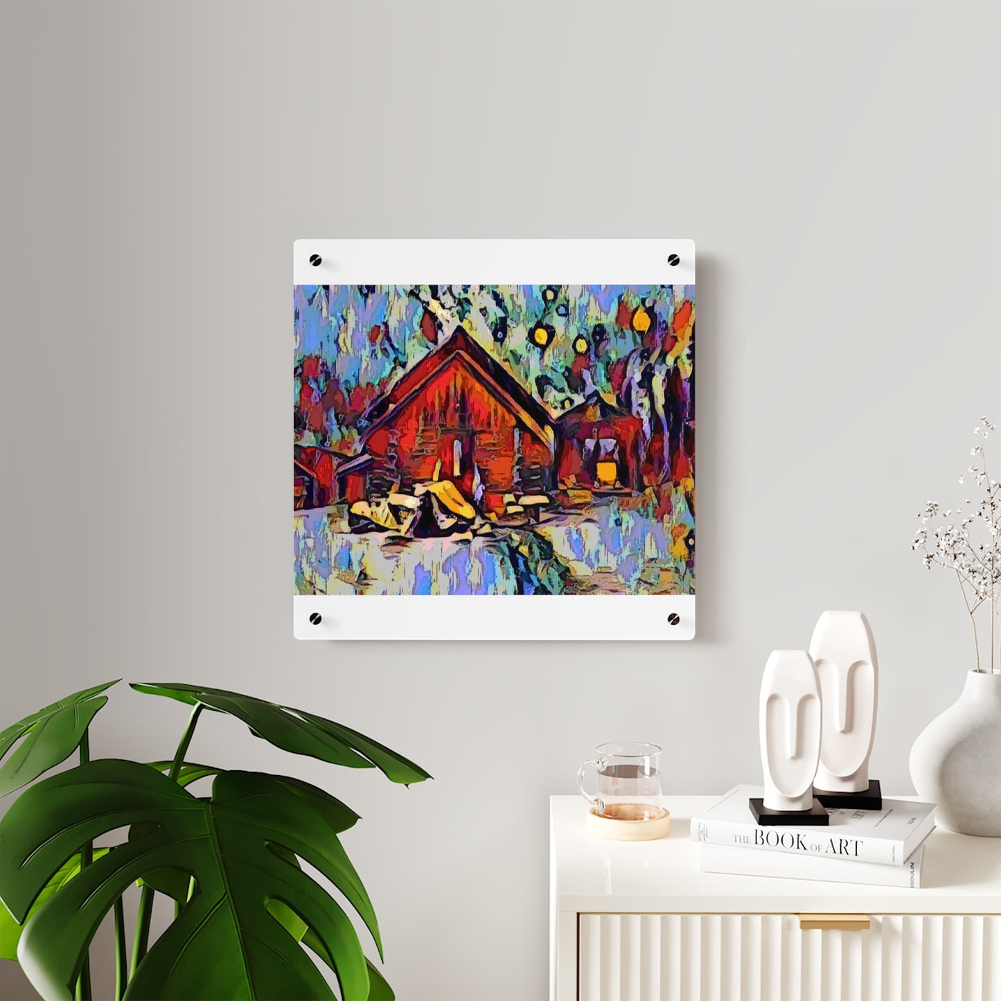 Acrylic Wall Art Panels ... A Very Abstract "Mountain Winter Scene" ... Original Works. Copyright Phot's Photo_LODA: Les Objets D'Art. December 2023 ...