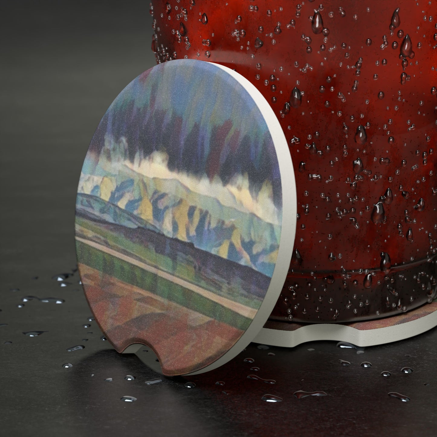 Soapstone Car Coaster ... On-The-Prairie .. "The Storm Is Brewing" ... Central Idaho: November 2023 ... Original Works  ...