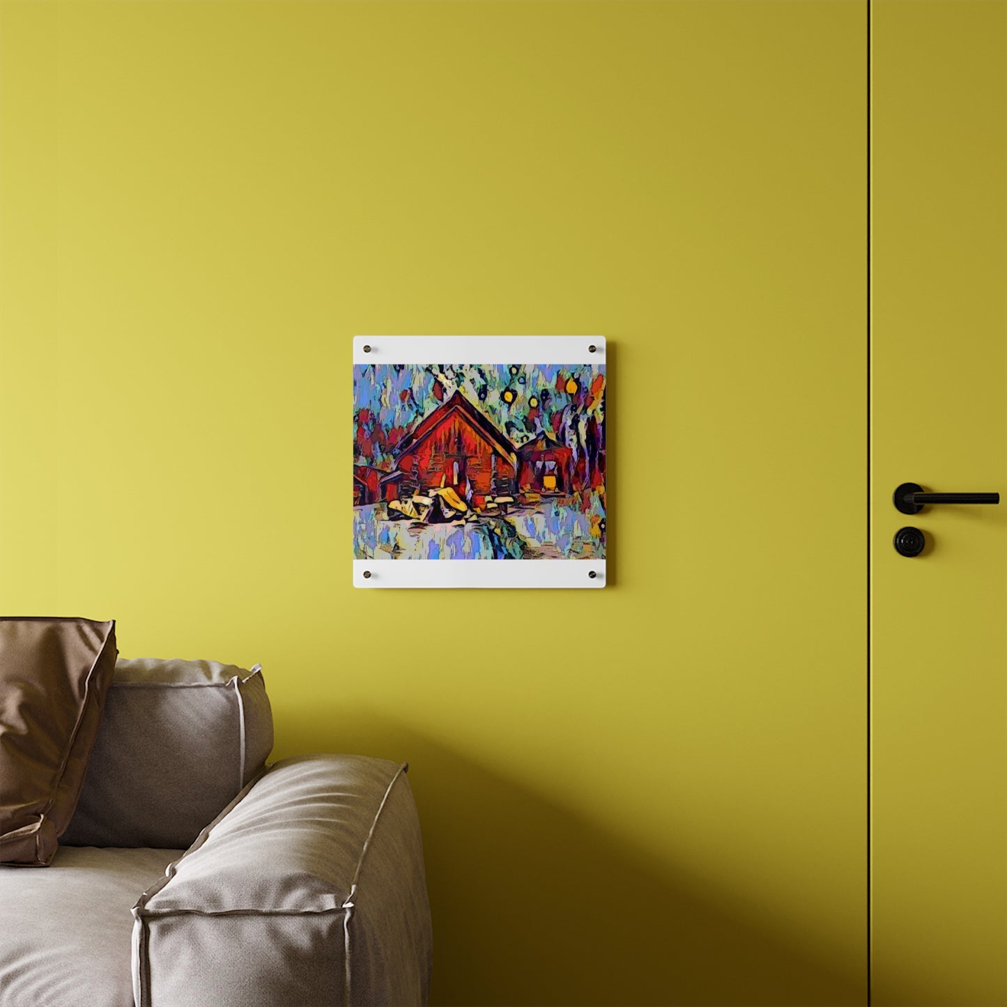 Acrylic Wall Art Panels ... A Very Abstract "Mountain Winter Scene" ... Original Works. Copyright Phot's Photo_LODA: Les Objets D'Art. December 2023 ...