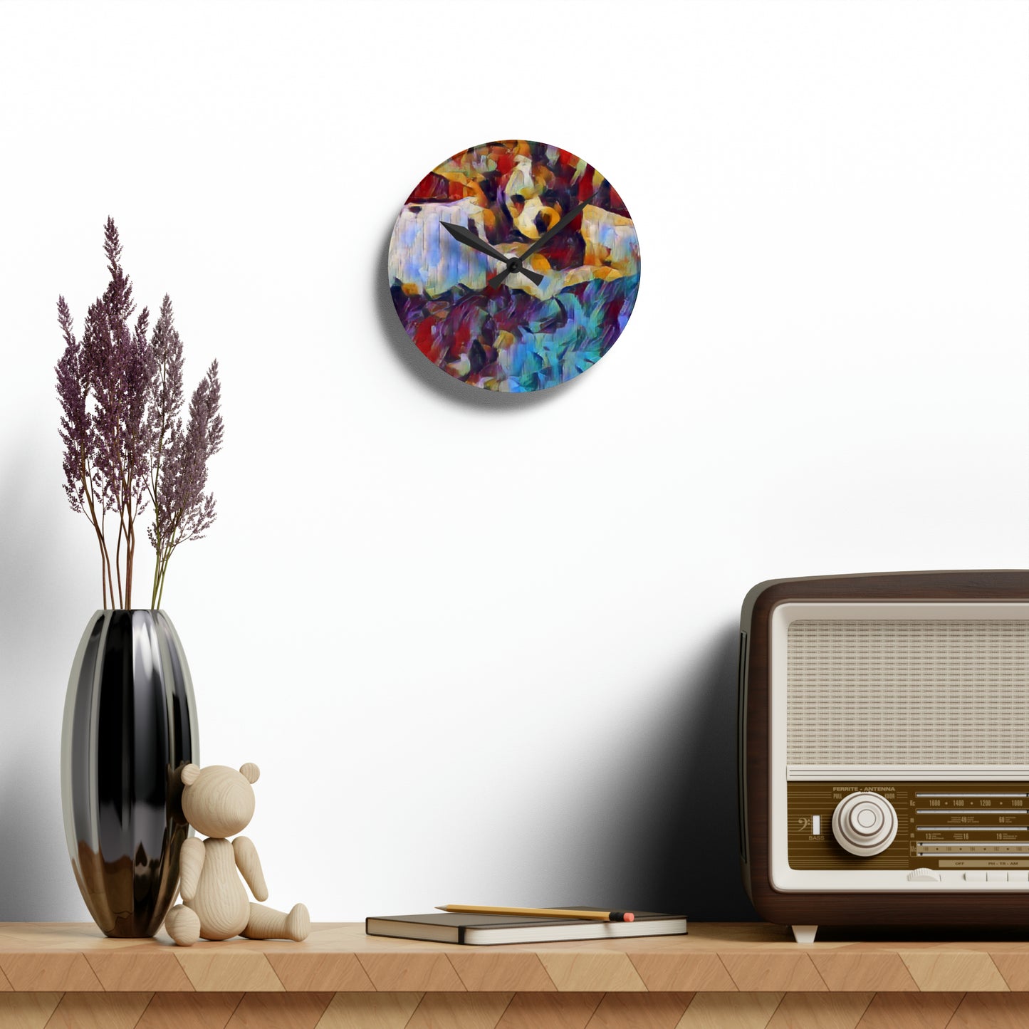 Acrylic Wall Clock ... Sadie Johnson_Stenzel ... "Original Works" ... December 2023 ...