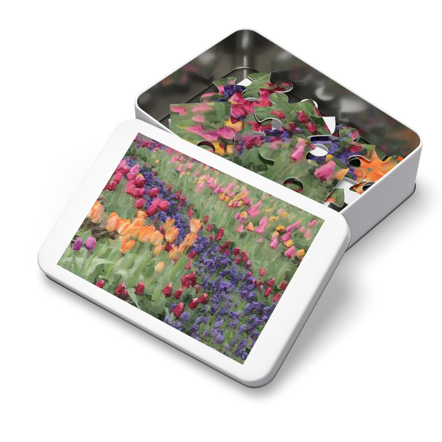 Jigsaw Puzzle (30, 110, 252, 500,1000-Piece) ... Skagit Valley Tulips ... Skagit Valley, Washington ... Family Archives ... Original Works ... Circa 1980's ...