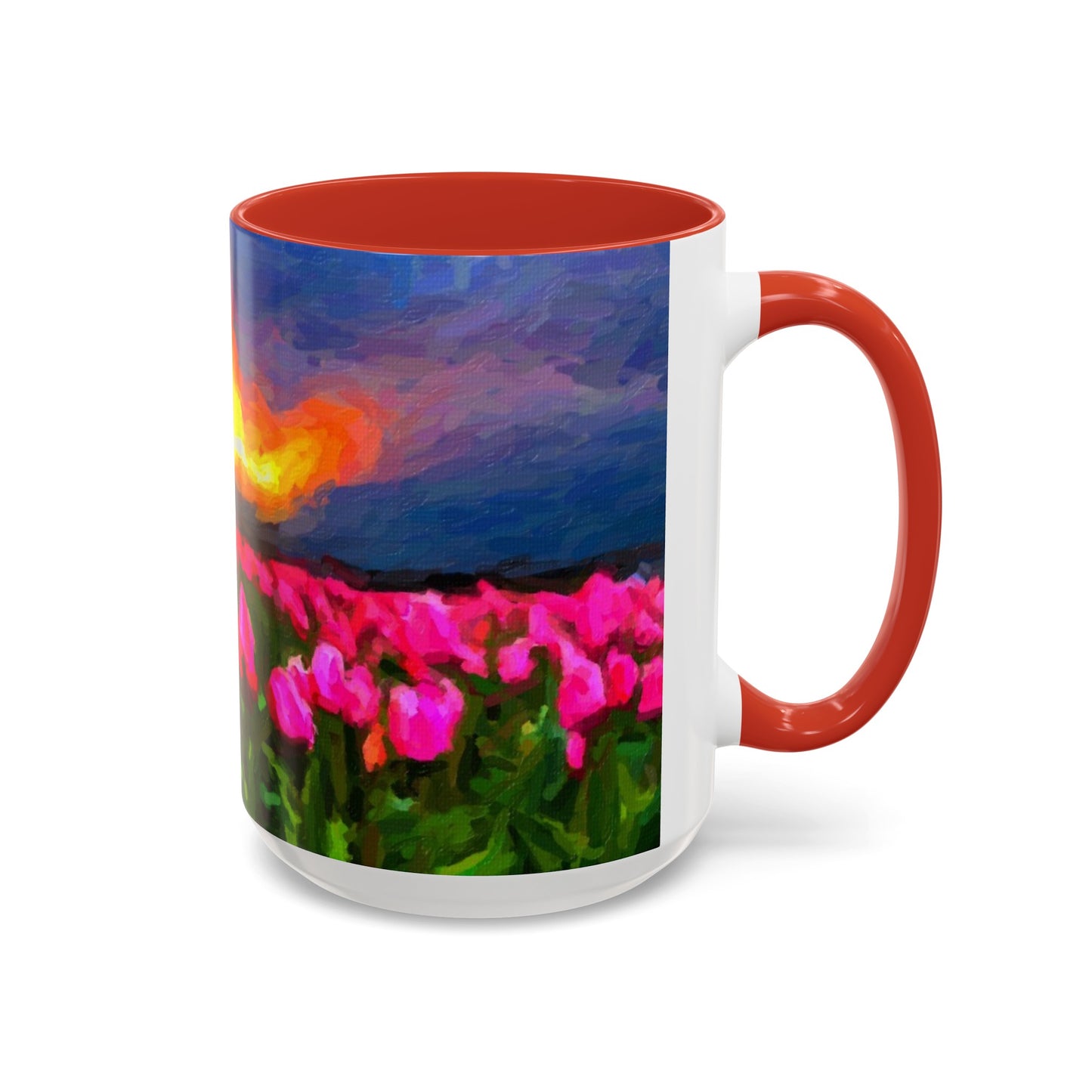 Accent Coffee Mug (11, 15oz) ... Skagit Valley Tulips ... Skagit Valley, Washington ... Family Archives ... Original Works ... Circa 1980's ...