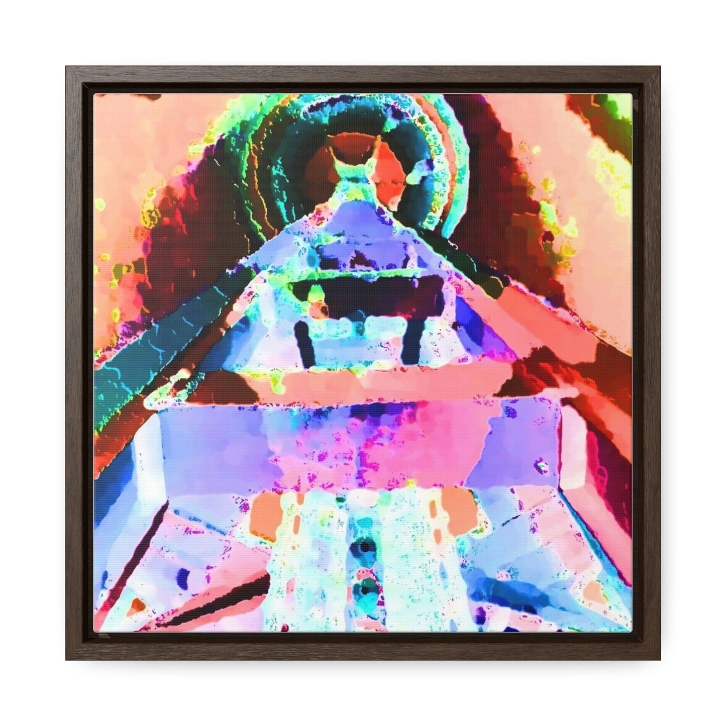 Gallery Canvas Wraps, Square Frame ... "Seattle's World Fair" ... Below Space Needle 'Looking Up' ... On A Very Rainy Morning (Father's Family Photo). ... Original ...