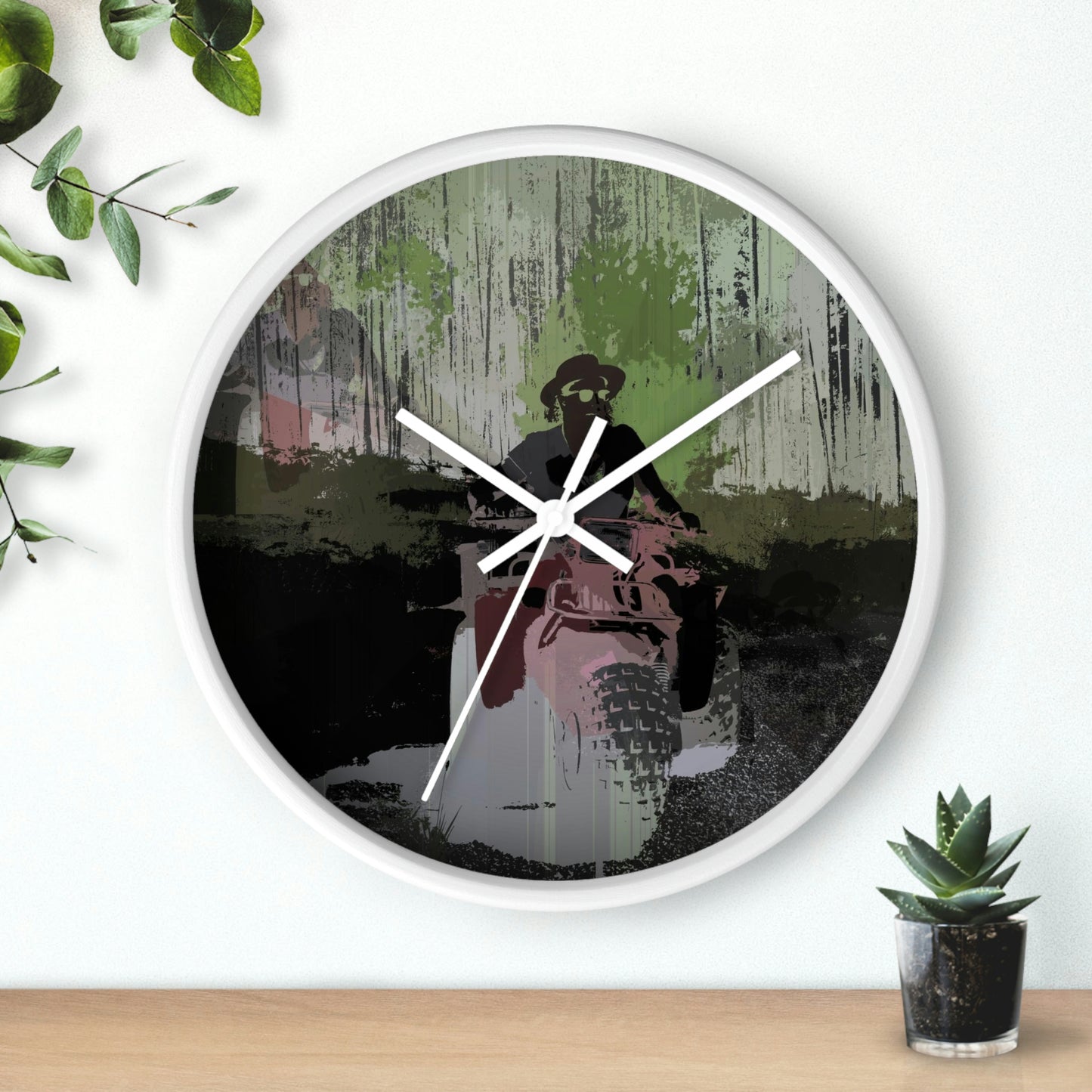 Wall clock ... 3-Wheeln' N' Groovin The Mountain Roads ... Central Idaho ... Original Works ...