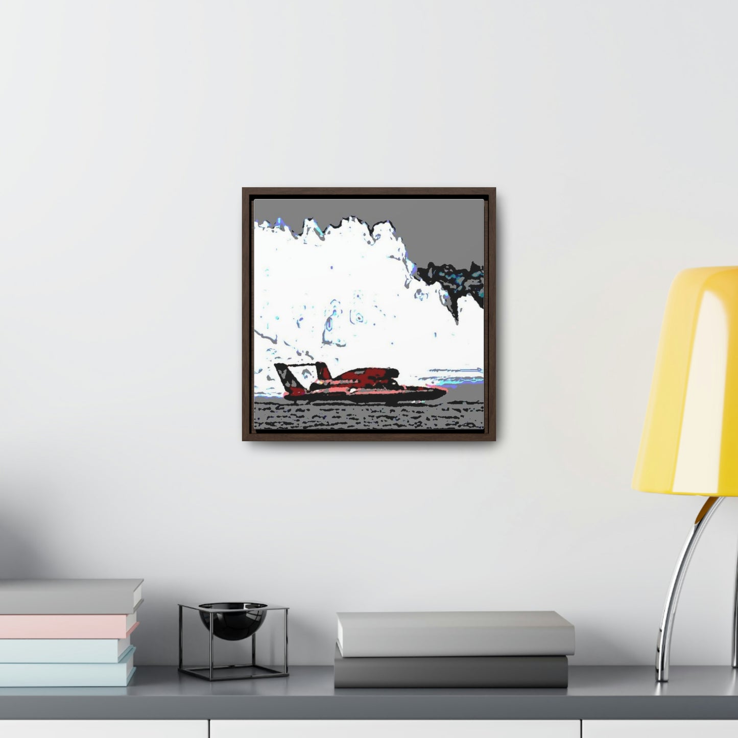 Gallery Canvas Wraps, Square Frame ...  Seattle Columbia Cup On Lake Washington ... "Dave Wilcox Heads For The Win" ... Associate Gift-Photo ... Original Works ...