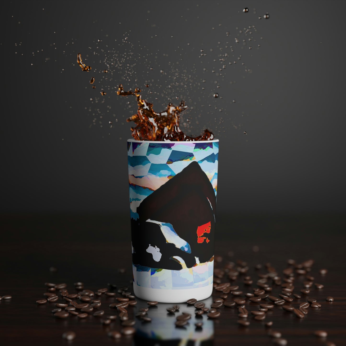 Conical Coffee Mugs (3oz, 8oz, 12oz) ... After An Intense Snow Storm ... 'Digging Out' ... A Vehicle & Cabin "In The Mountains" ... March 2023 ... Original Works ...