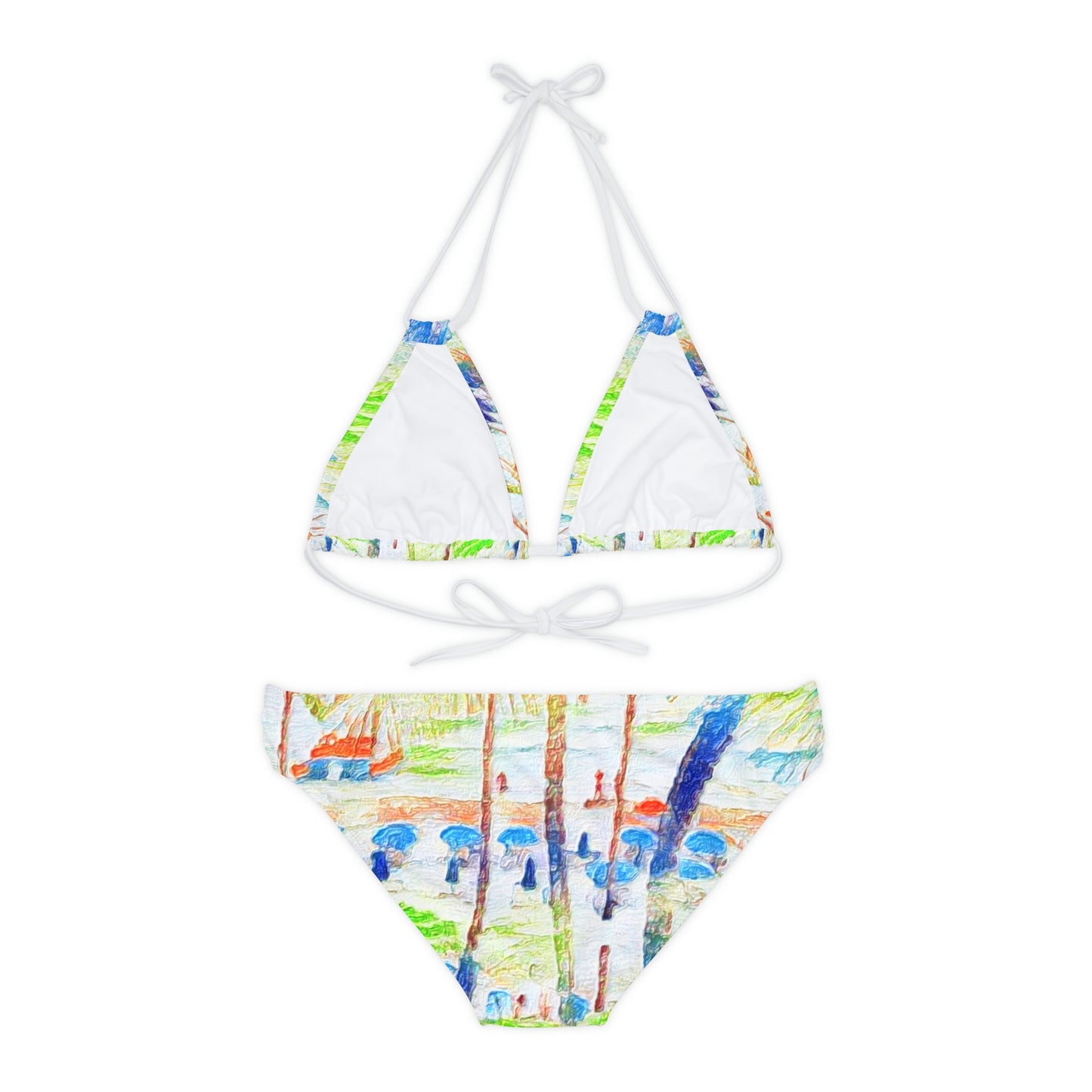 Strappy Bikini Set (AOP) ... "The Royal Hawai'ian: Waikiki Beach_Beach" ... Honolulu, HI ... Ocotber 2014 (Halloween) ... Original Works ...