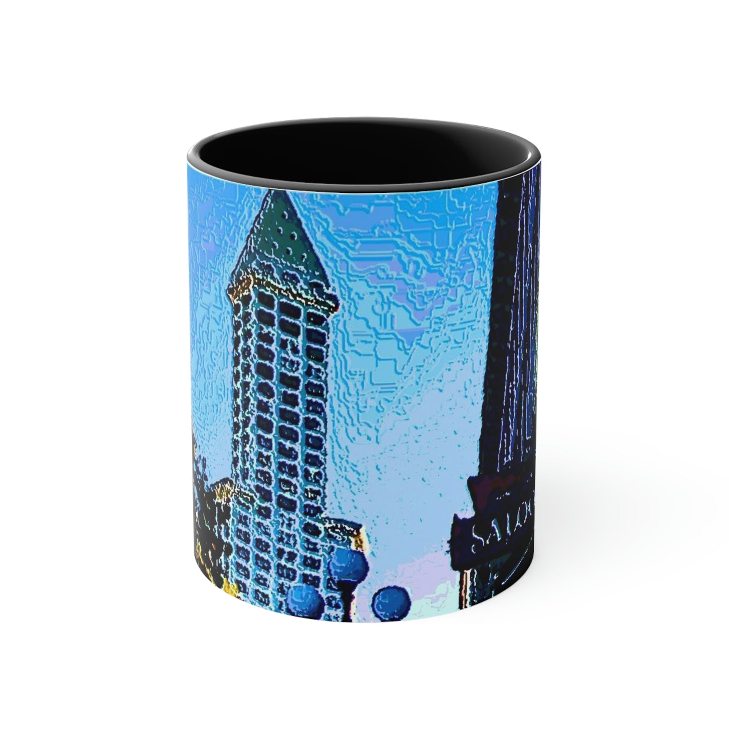 Accent Coffee Mug, 11oz ...  Pioneer Square & Smith Tower ... 'That World Famous View' ... Colleague Supplied Photo ... Original Works ...