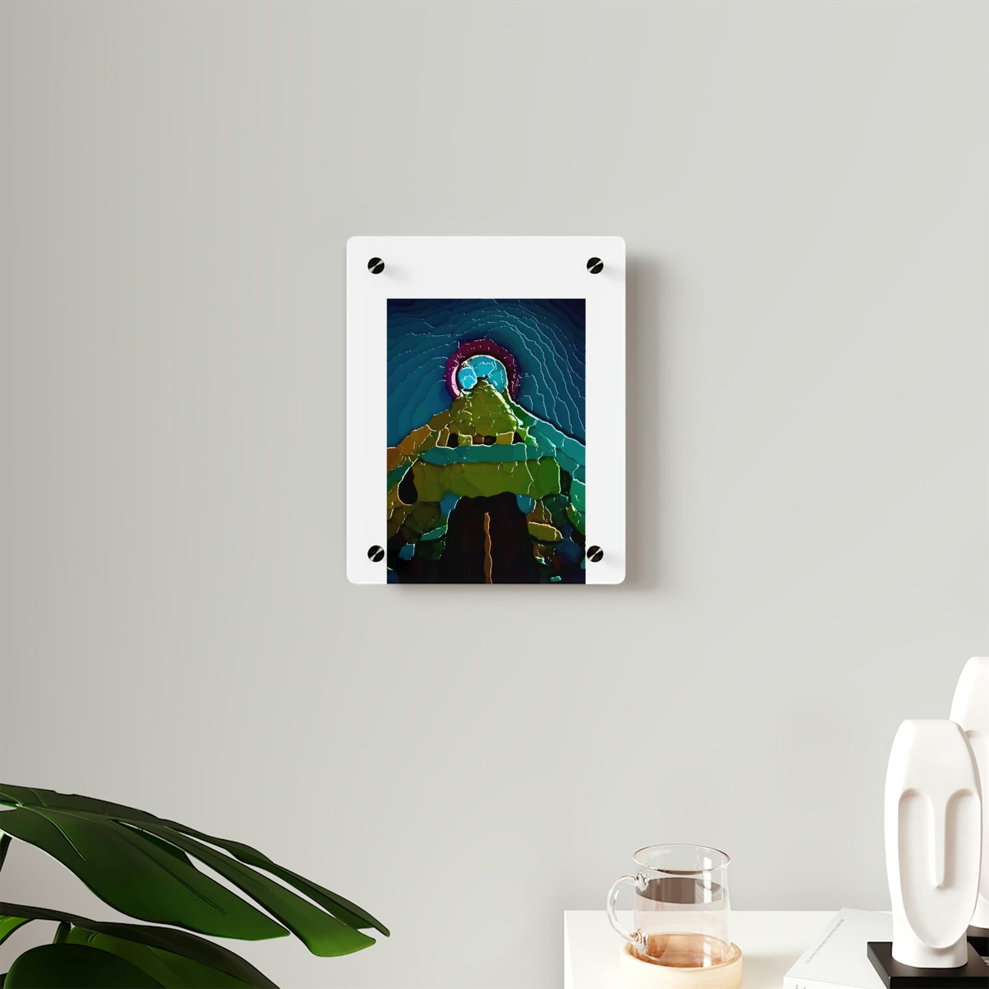 Acrylic Wall Art Panels ... "Seattle's World Fair" ... Below Space Needle 'Looking Up' ... On A Very Rainy Morning (Father's Family Photo). ... Original ...