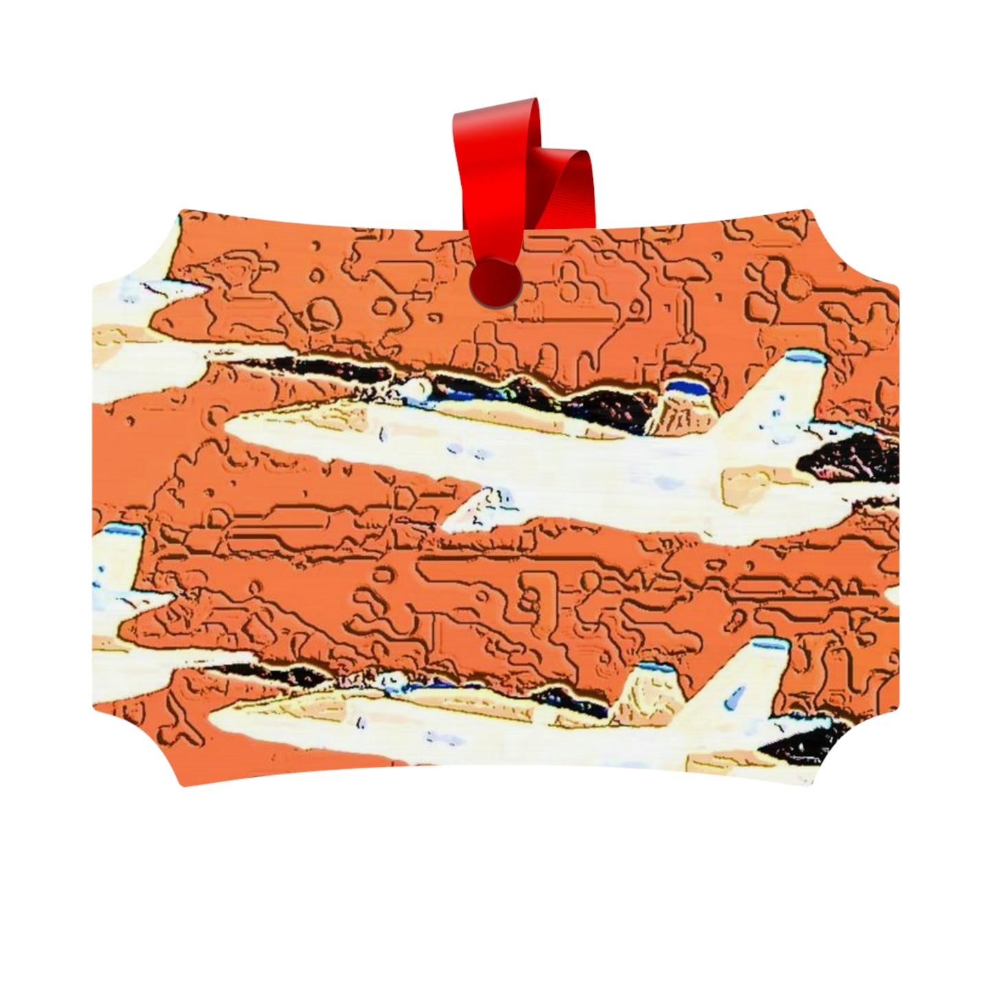 Plywood Ornaments (Round, Berlin) ... Seattle Seafair ..."Blue Angels Run Over Lake Washington" ... Circa Mid 1980's ... Dr FJ Holt ... Original Works ...