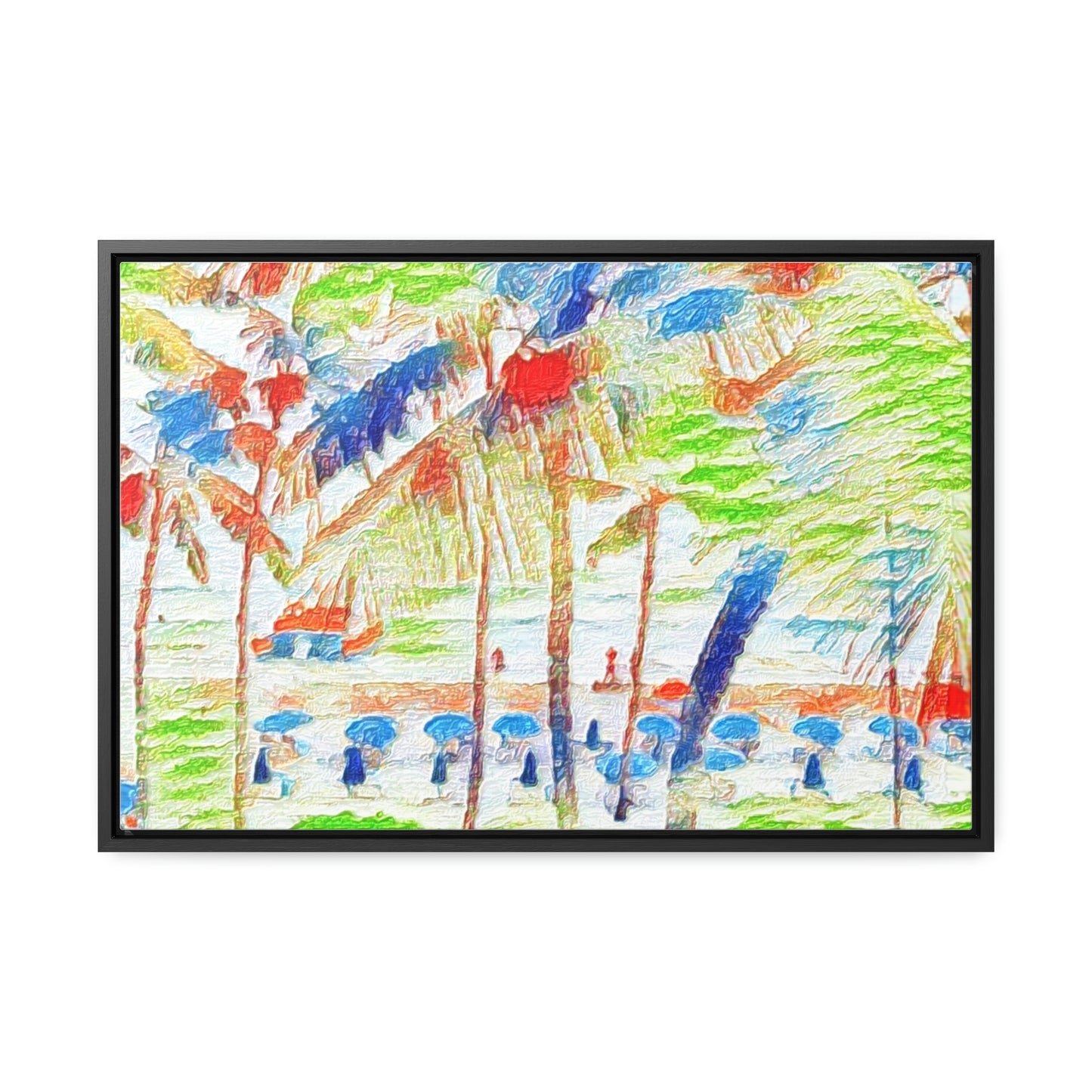 Gallery Canvas Wraps, Horizontal Frame ... "The Royal Hawai'ian: Waikiki Beach_Beach" ... Honolulu, HI ... Ocotber 2014 (Halloween) ... Original Works ...
