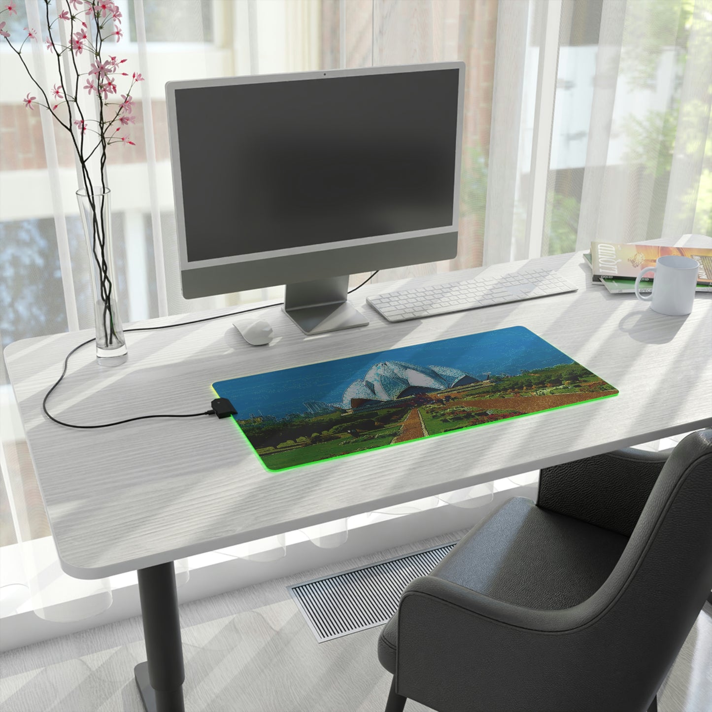 LED Gaming Mouse Pad ... 'Bahai'i House-Of-Worship' ... "Lotus Temple: Delhi, India, 2008" ... Original Works ...
