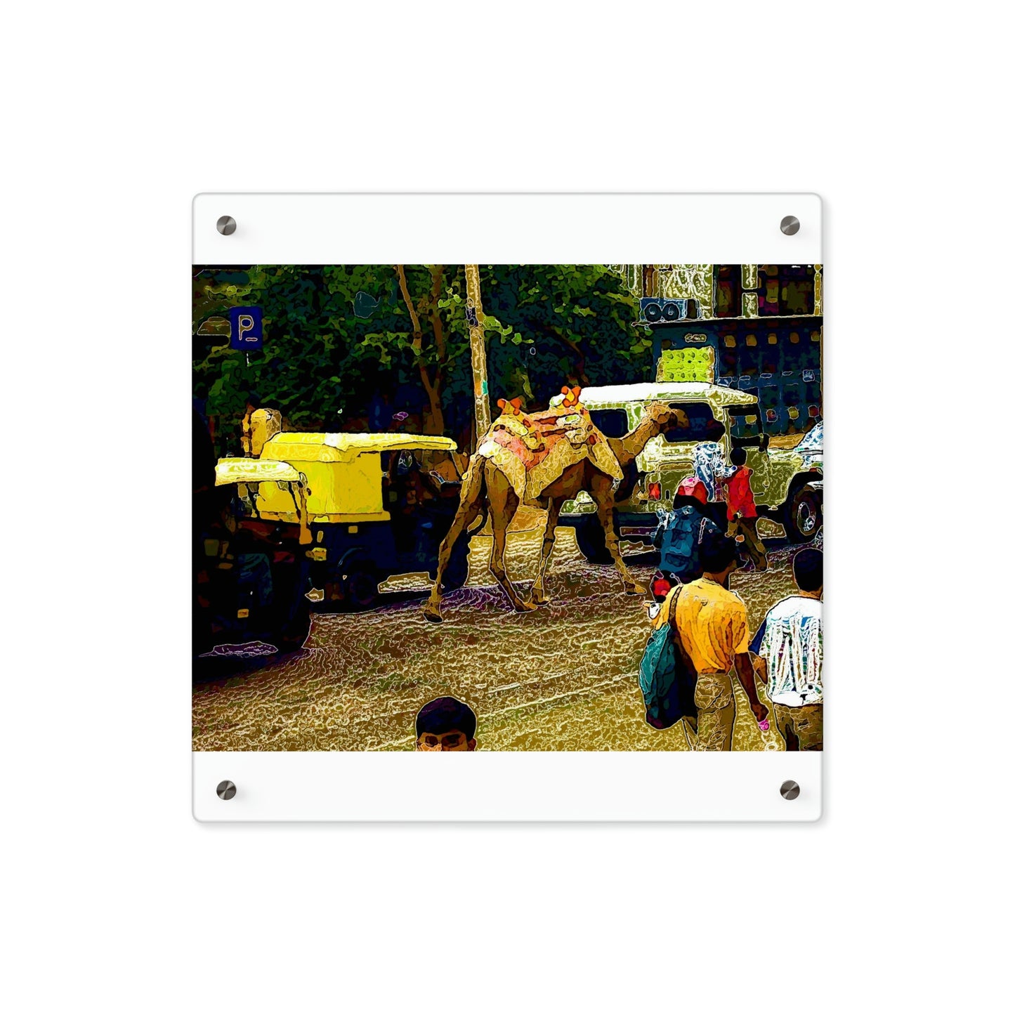Acrylic Wall Art Panels ... "Truckin'-Up-To-Buffalo ... 'Oops - Wrong Country' ... Truckin'-Up-To-New Delll -'E' ... " ... (Delhi, India) ... 5July2007. Original Works ...