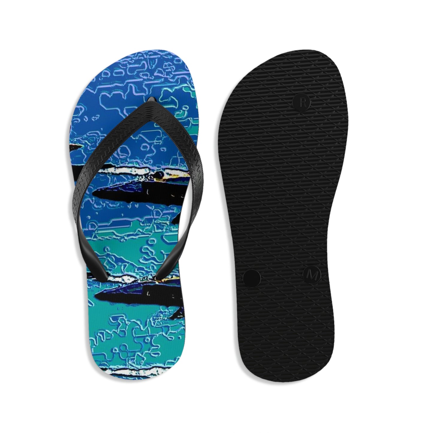Unisex Flip-Flops ... Seattle Seafair ..."Blue Angels Run Over Lake Washington" ... Circa Mid 1980's ... Dr FJ Holt ... Original Works ...