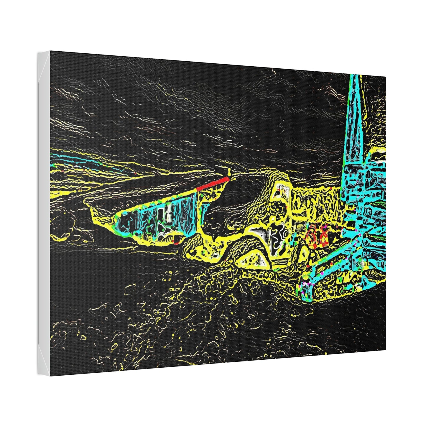 Polyester Canvas ... "Snow Vehicle In Snow Storm At-Rest" ... Circa 12Mar23 ... Central Idaho ... 18-Hours Rendering Time: Original Works ...
