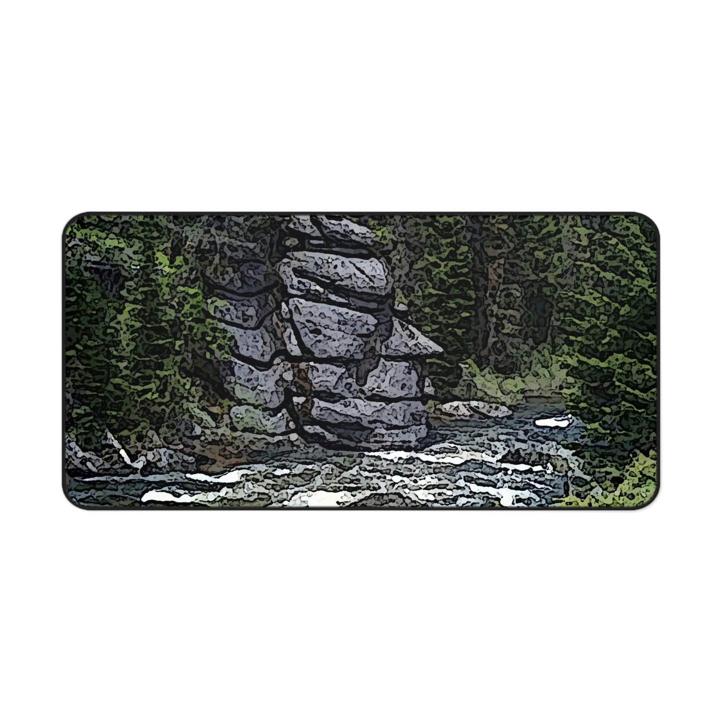 Desk Mat ..."I Am Innocent" ... Tricky-Dick Immortalized ... Nixon Rock: Along The River ... Central Idaho, Summer 2020 ... Original Works ...