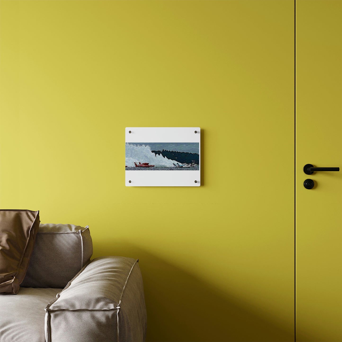 Acrylic Wall Art Panels ... Seattle Columbia Cup On Lake Washington ... "Dave Wilcox Heads For The Win" ... Associate Gift-Photo ... Original Works ...