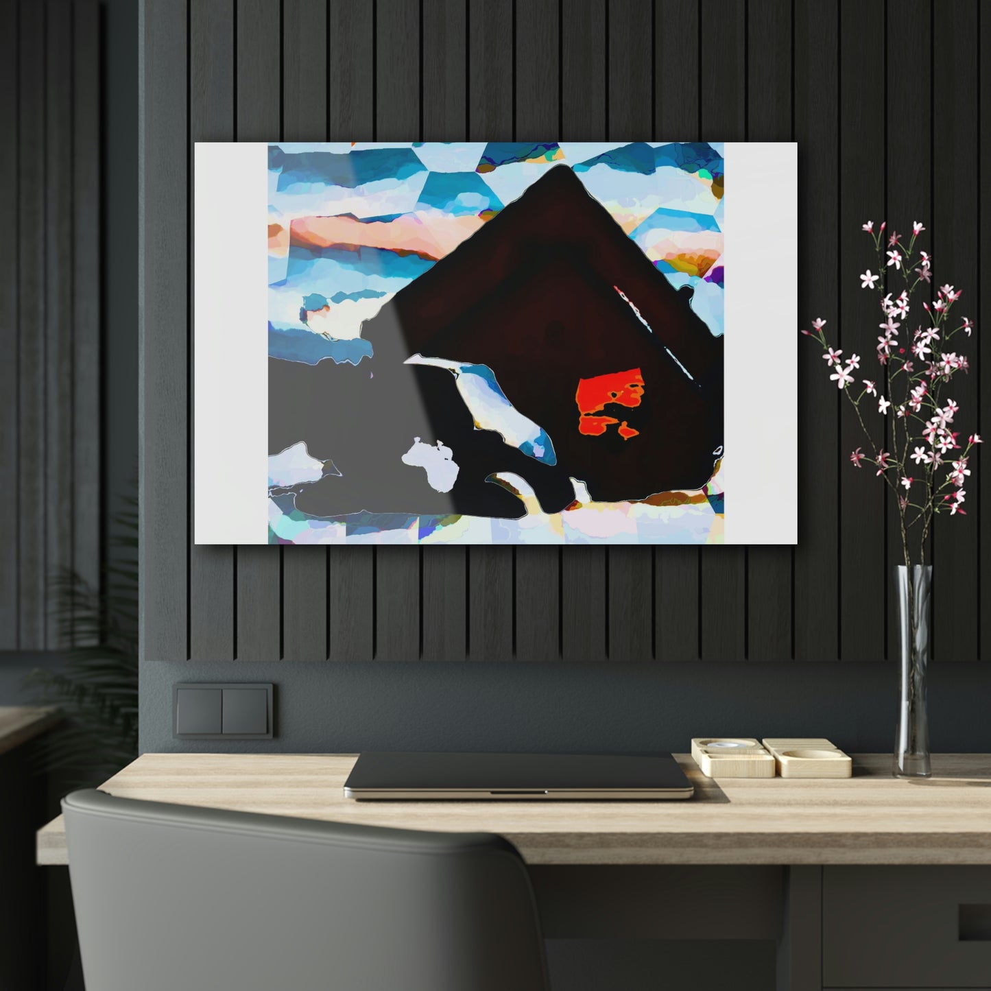Acrylic Prints ... After An Intense Snow Storm ... 'Digging Out' ... A Vehicle & Cabin "In The Mountains" ... March 2023 ... Original Works ...