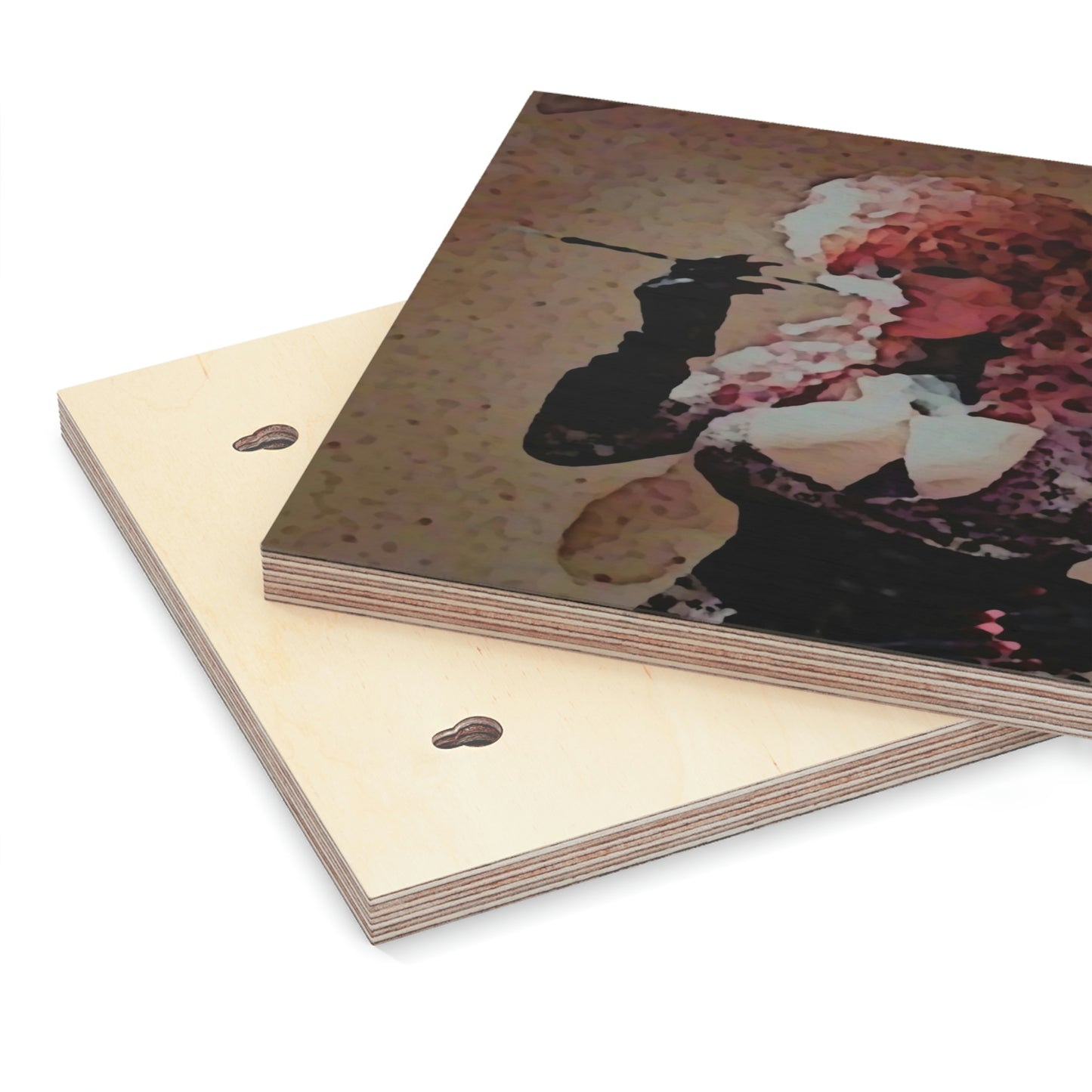 Wood Canvas ...  A Colleague Overseas ... 'Enjoying A Fag' ... Original Works ... "April Fools 2023" ... Hot-Tranny-Smoke ...