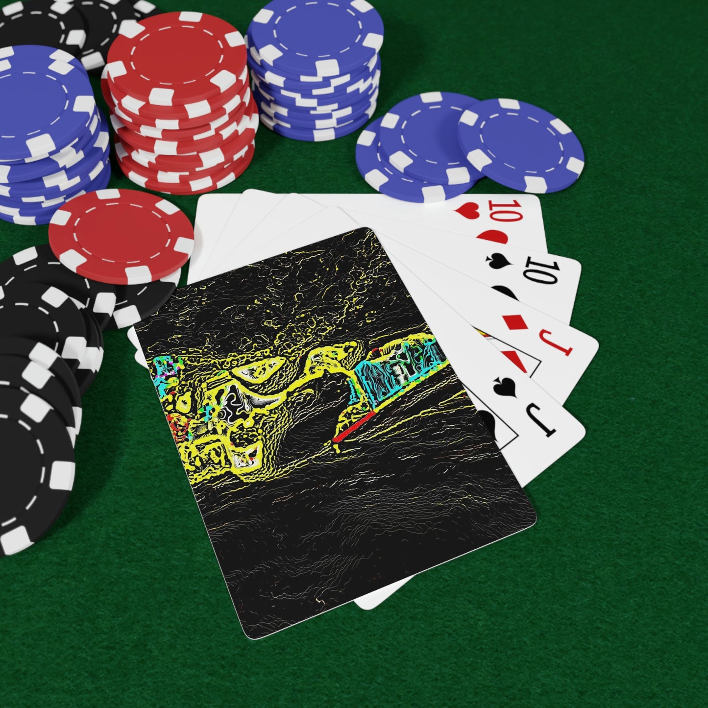 Custom Poker Cards ... "Snow Vehicle In Snow Storm At-Rest" ... Circa 12Mar23 ... Central Idaho ... 18-Hours Rendering Time: Original Works ...