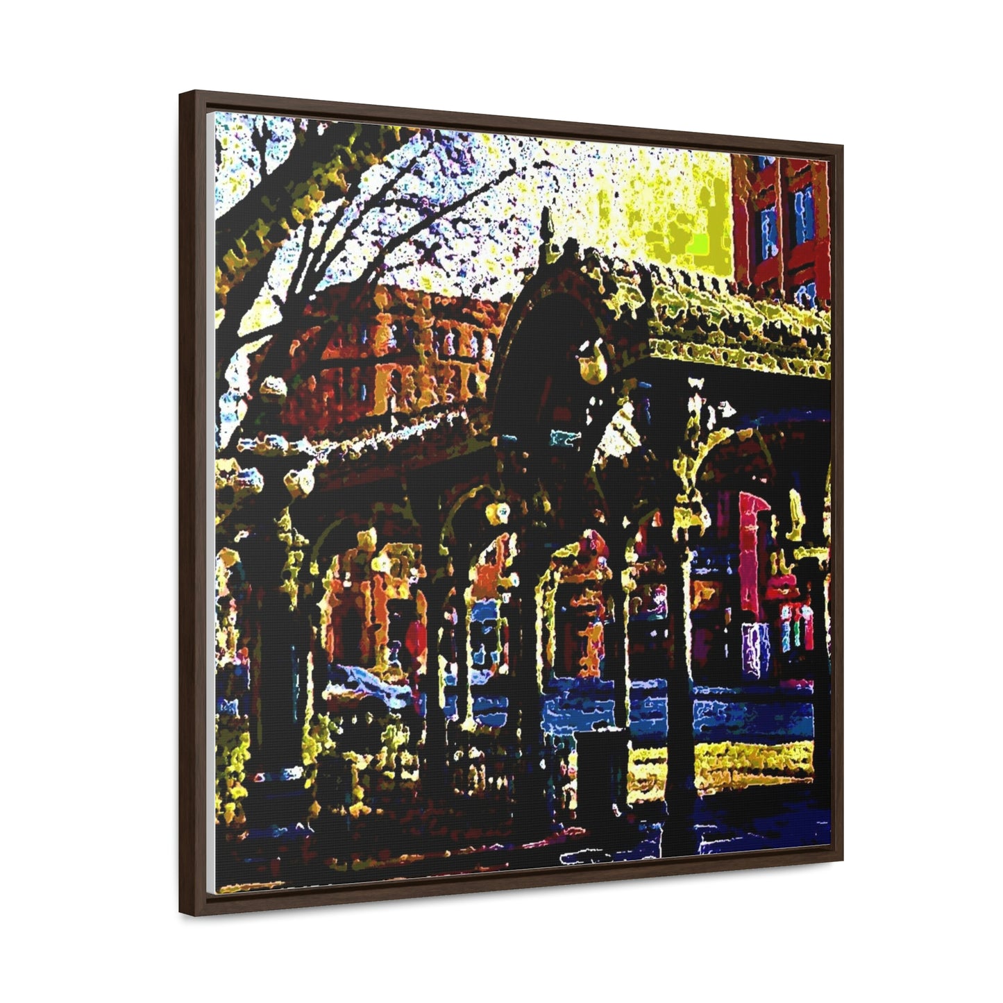 Gallery Canvas Wraps, Square Frame ... A Very Fine Place To Meet ... To Catch The Bus ... 'To Find A Friend' .. Just-To-Hangout ... Dr FJHolt Base Photo ... Original Works ...