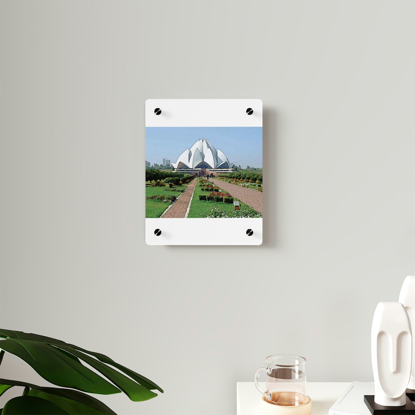 Acrylic Wall Art Panels ... 'Bahai'i House-Of-Worship' ... "Lotus Temple: Delhi, India, 2008" ... Original Works ...