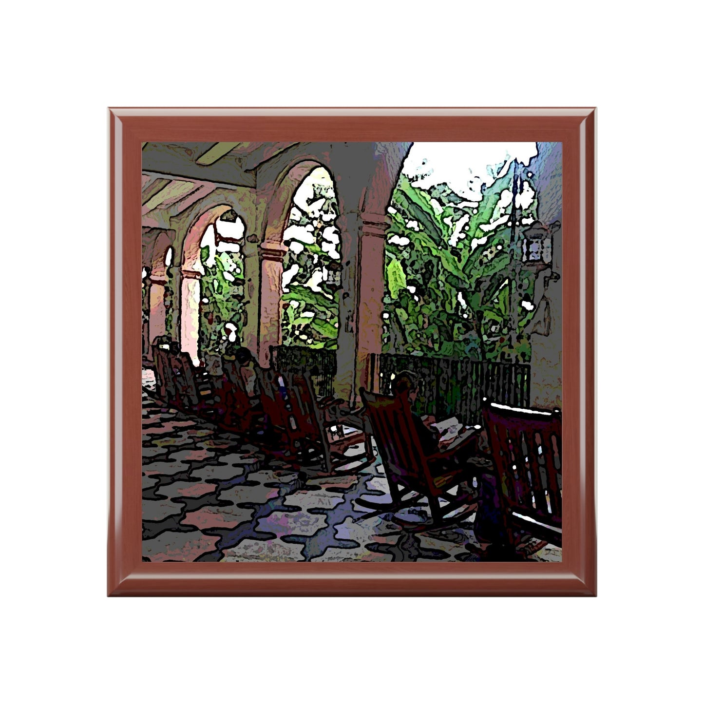 Jewelry Box ... Lanai & Rocking Chairs At: 'The Pink Palace' ... The Royal Hawai'ian ... Honolulu, HI ... '27Oct2014' ... Original Works ...